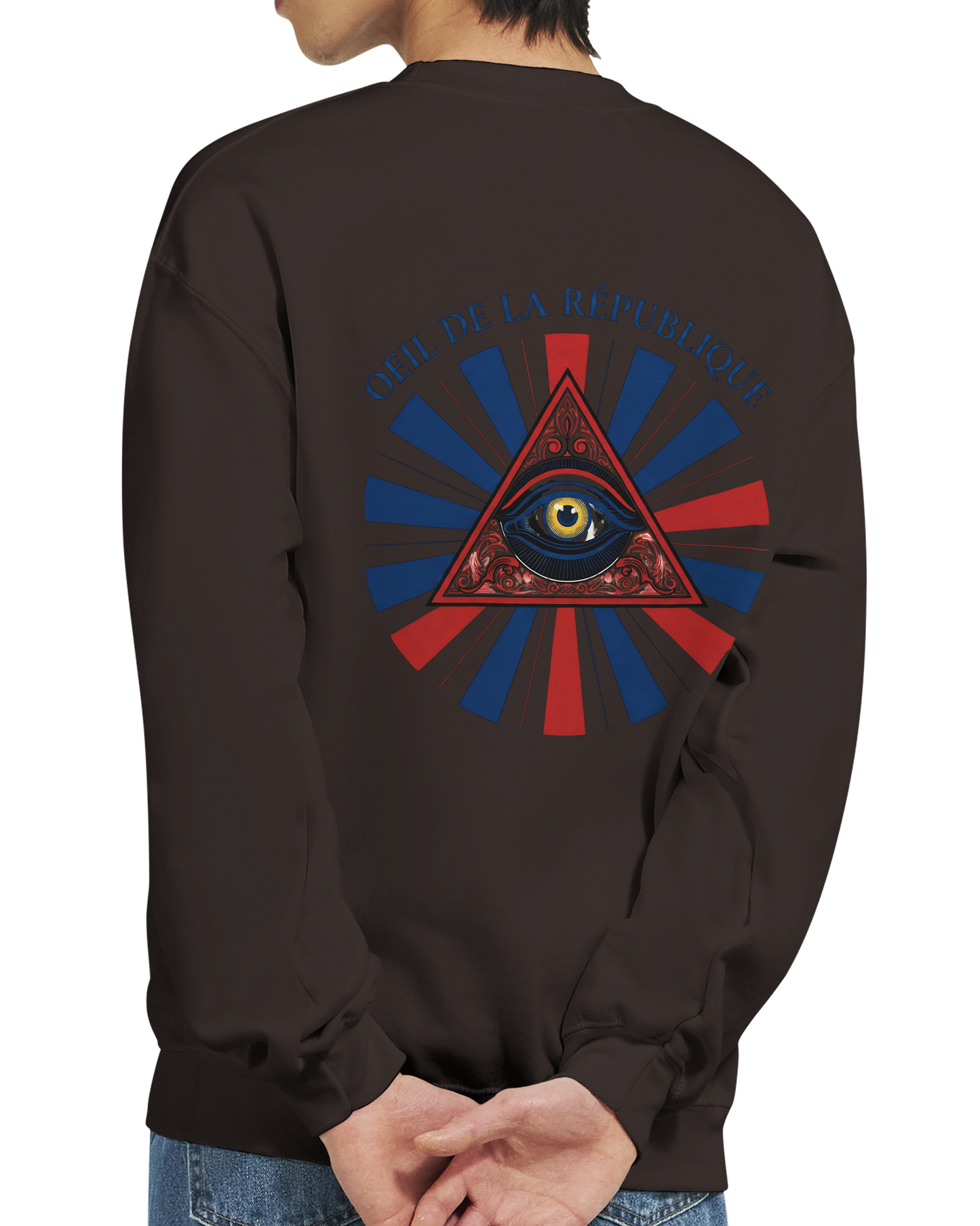 Sweat-shirt Homme Œil de la République - Confort Premium et Design Graphique