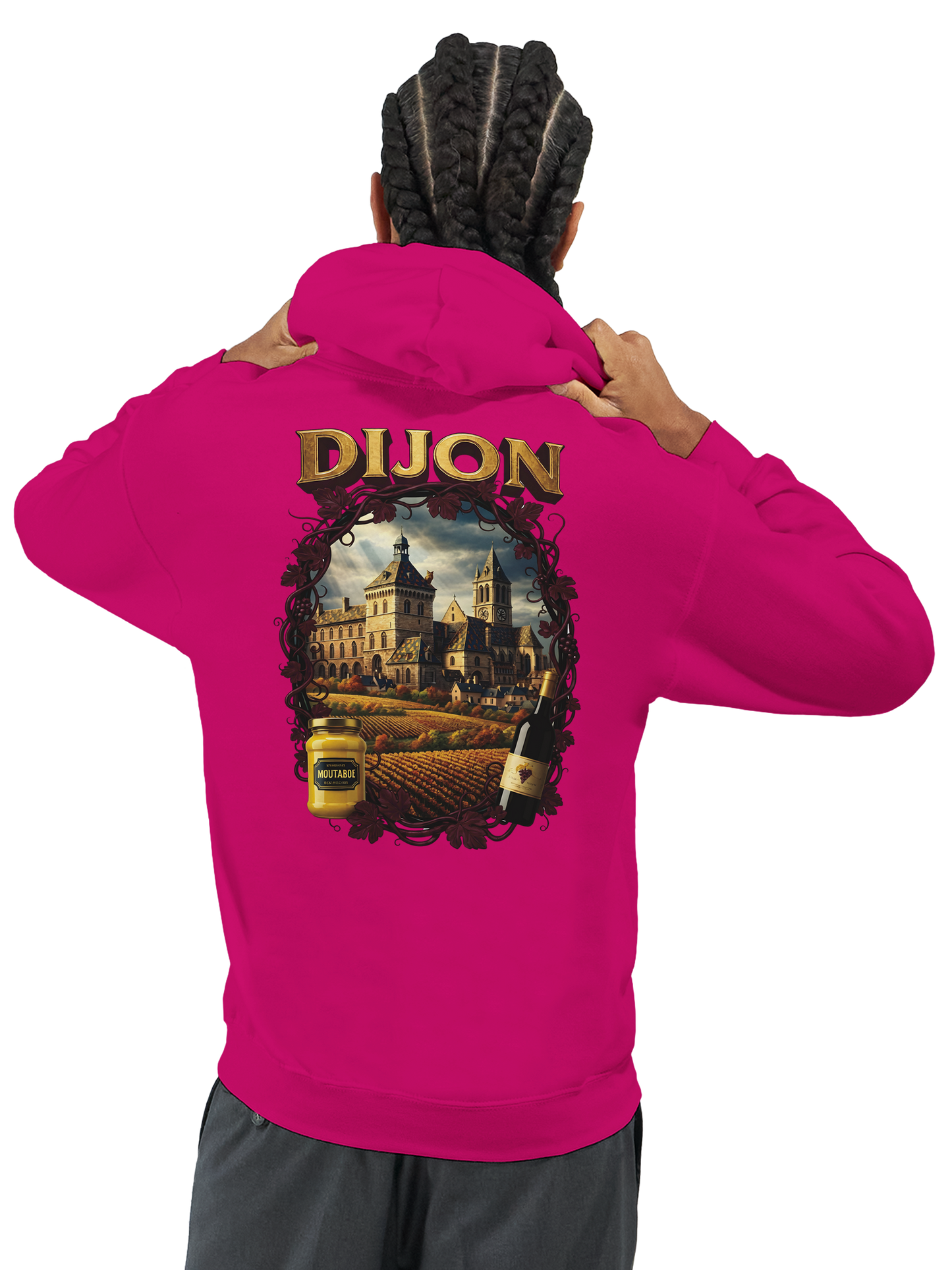 Sweat à Capuche Unisexe Dijon – Ville de France – Confort Premium