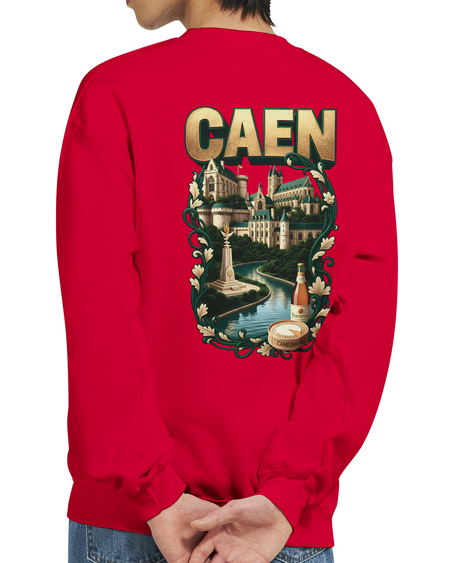 Sweat-shirt Unisexe Caen - Ville de France - Confort Classique