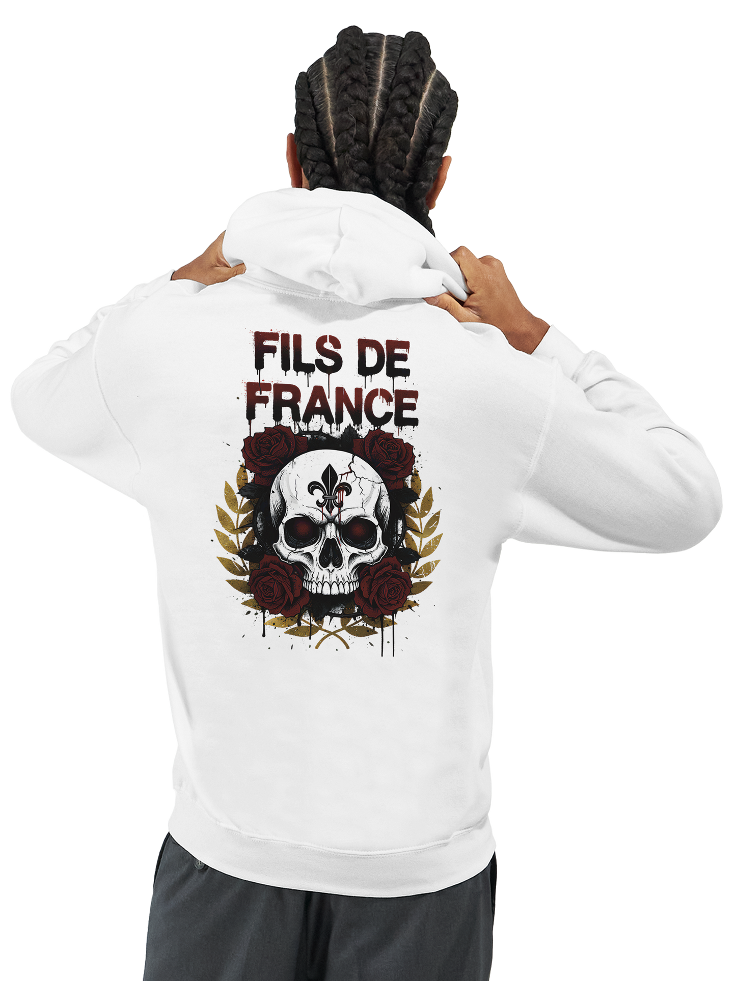 Sweat à capuche homme Fils de France – Hoodie premium en coton mélangé