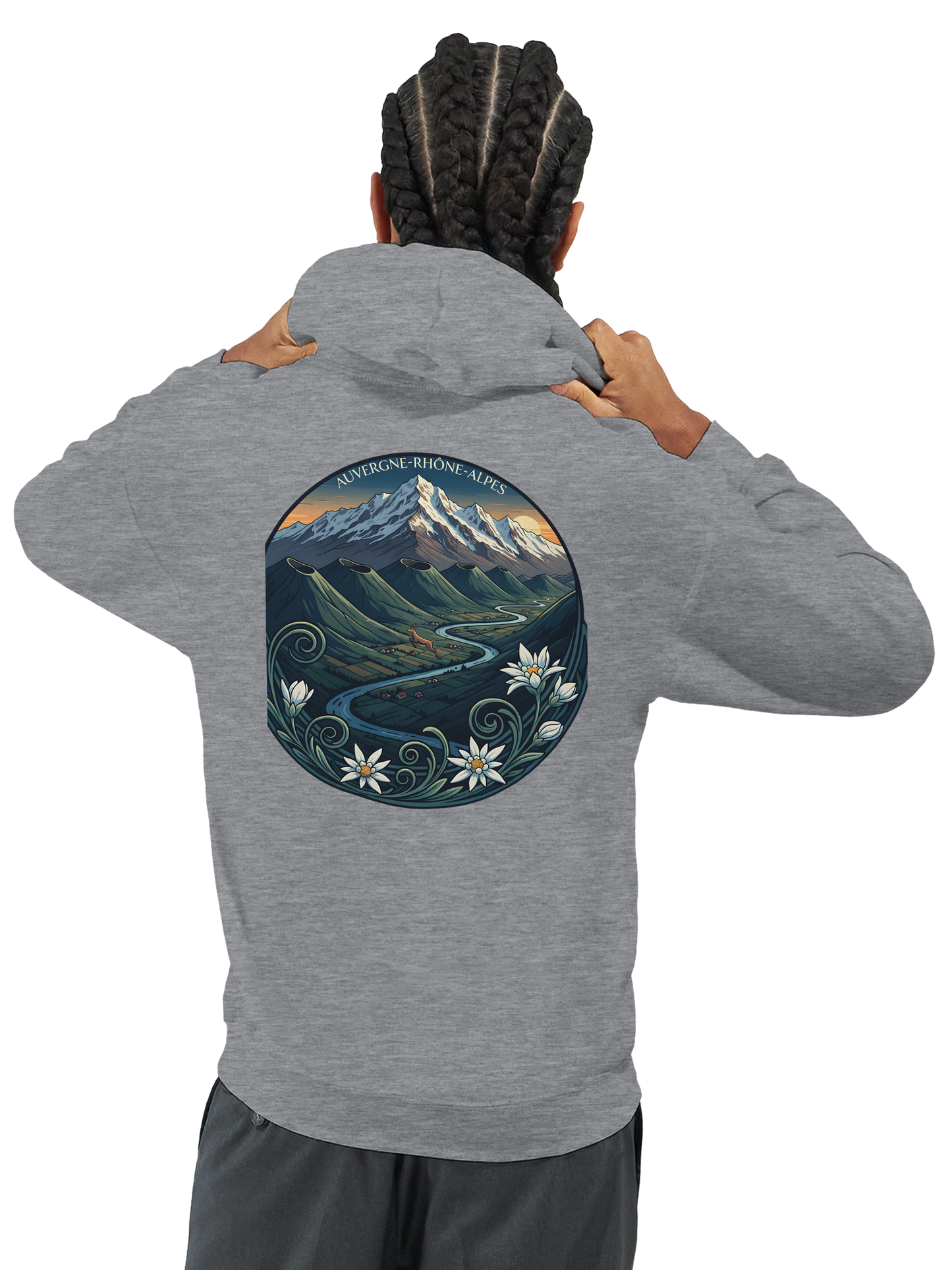 Sweat à capuche unisexe Auvergne-Rhône-Alpes – Confort et style régional