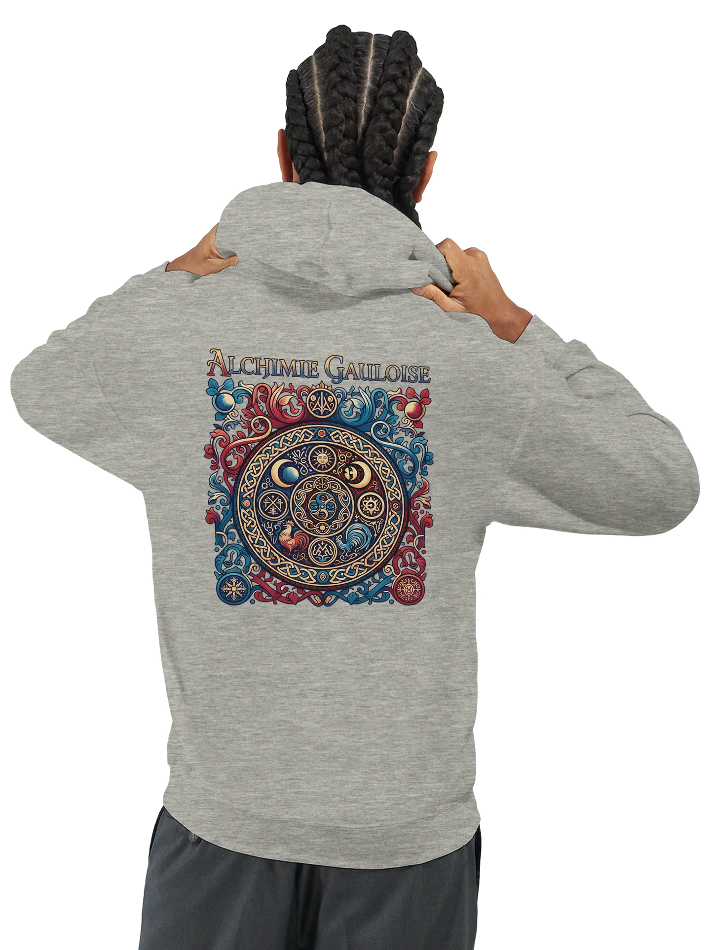 Sweat à capuche homme Alchimie Gauloise – Hoodie premium en coton mélangé