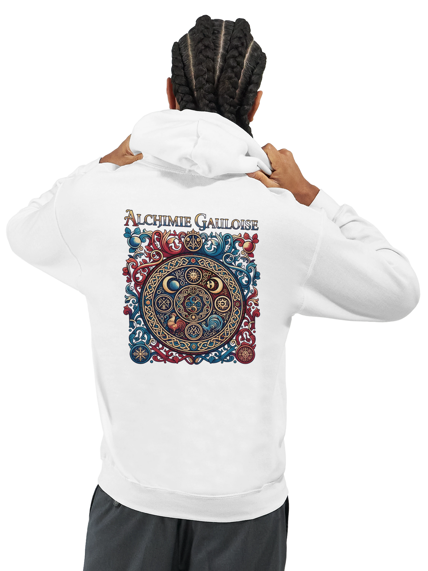Sweat à capuche homme Alchimie Gauloise – Hoodie premium en coton mélangé