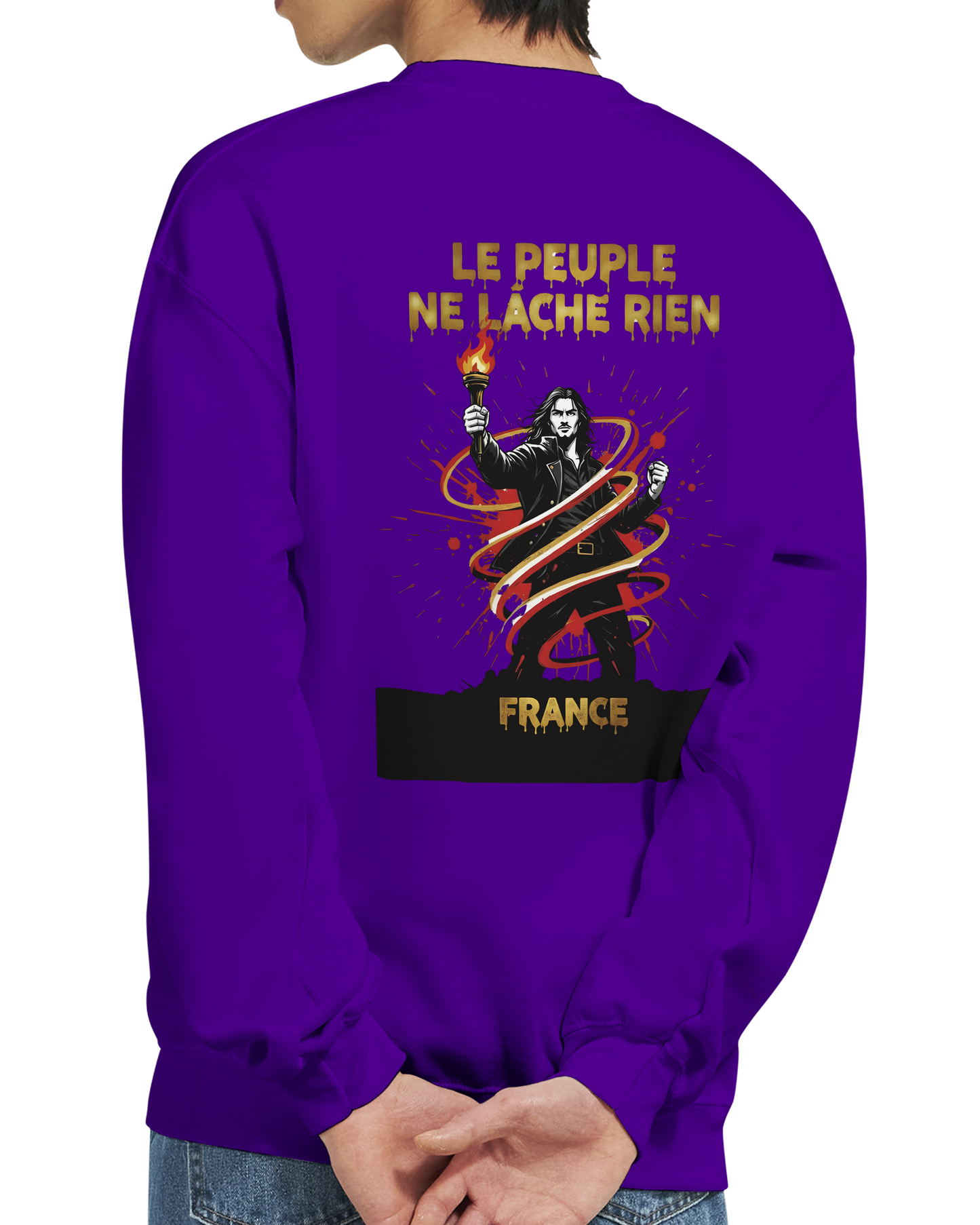 Sweat-shirt Homme 'Le Peuple Ne Lâche Rien' – Confort et Résistance