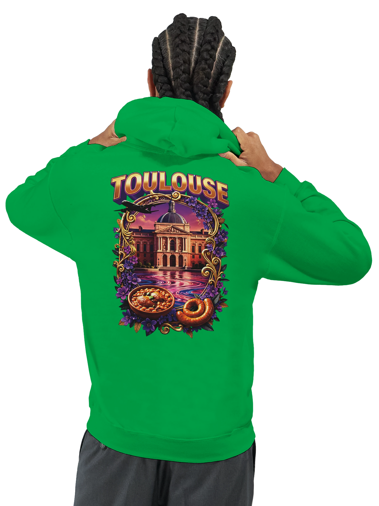 Sweat à Capuche Unisexe Toulouse – Ville de France – Confort Premium