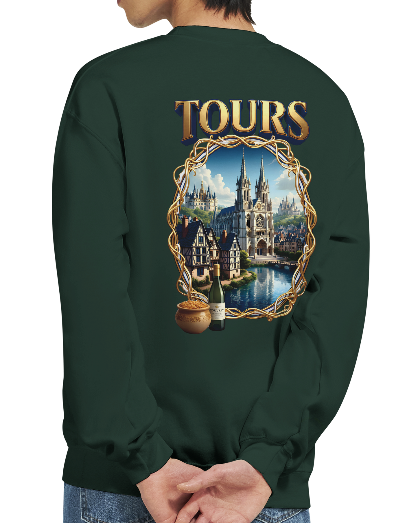 Sweat-shirt Unisexe Tours France - Classique et Confortable