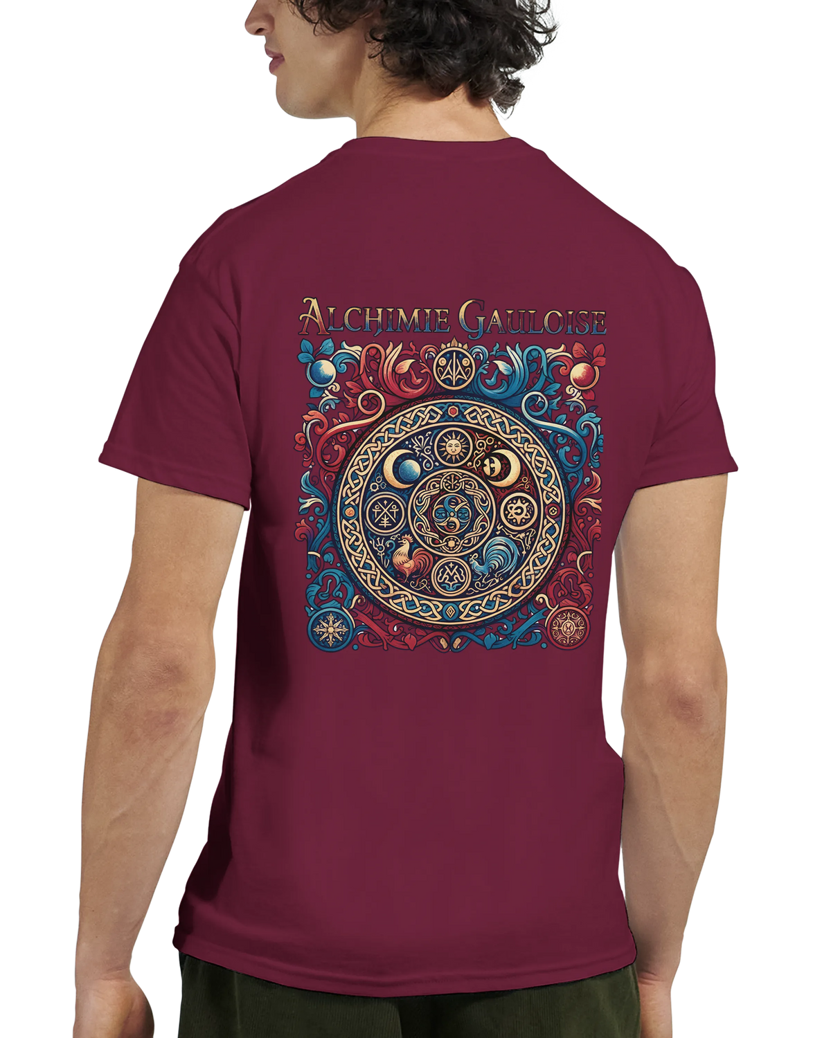 T-Shirt Homme Alchimie Gauloise – Coton Épais à Coupe Classique