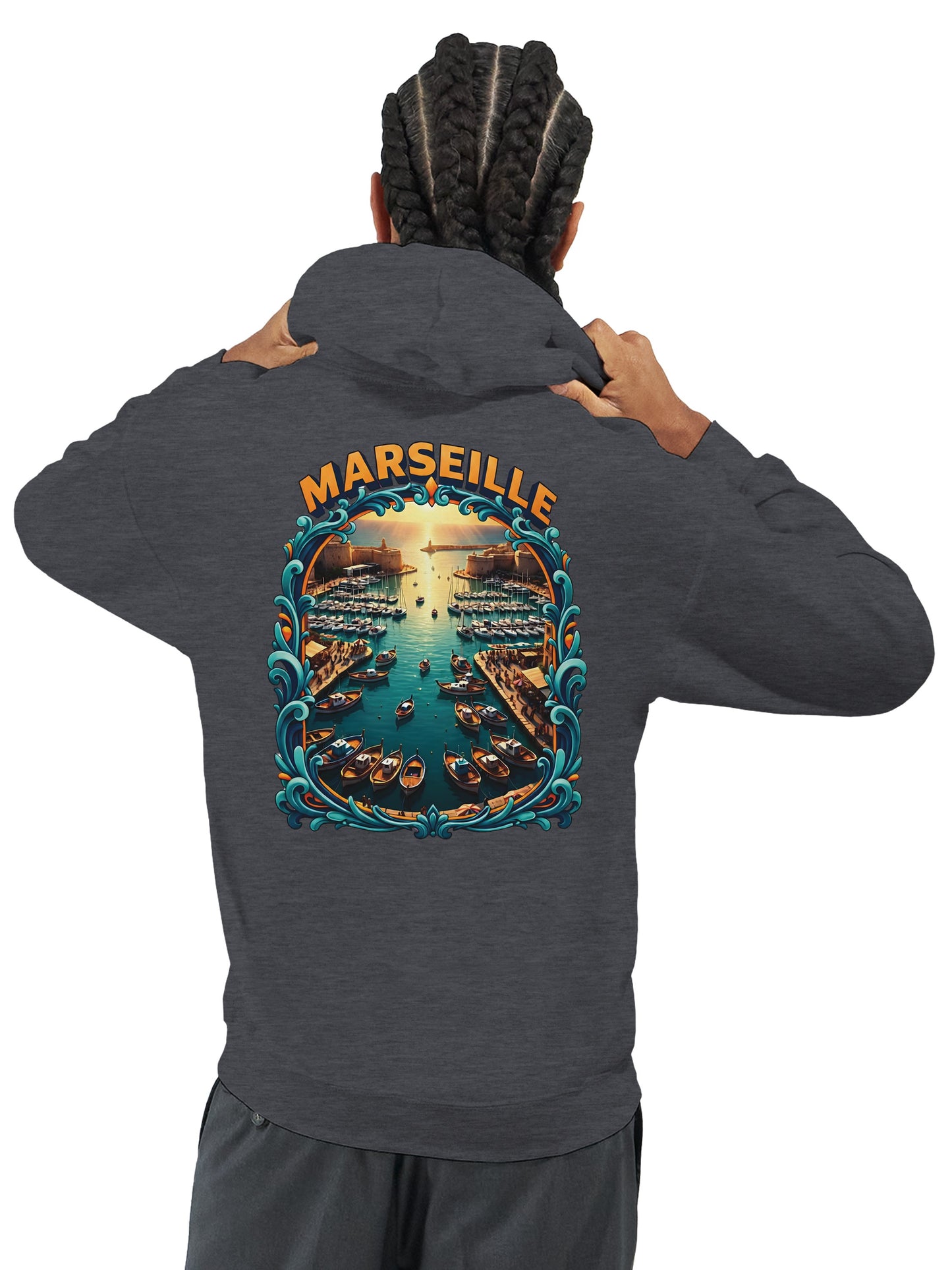 Sweat à capuche unisexe Marseille – Hoodie premium en coton mélangé