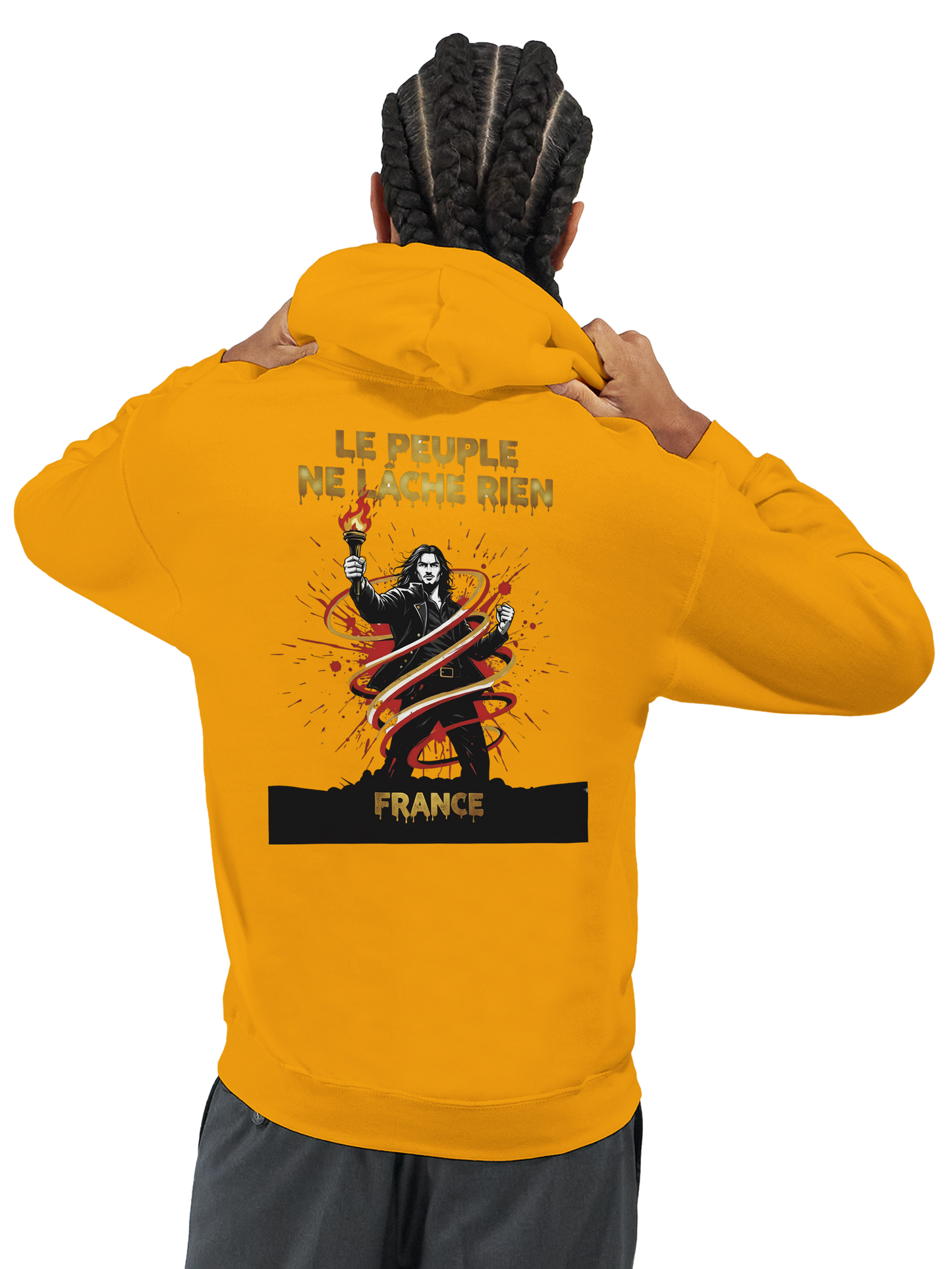 Sweat à Capuche Homme "Le Peuple Ne Lâche Rien" – Confort Premium