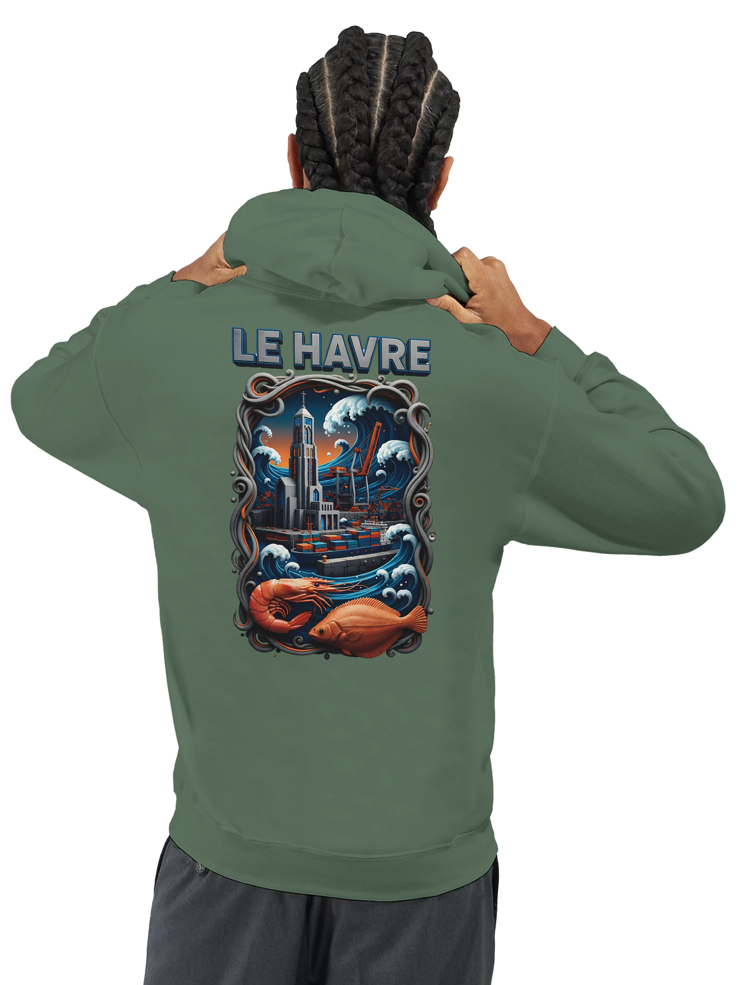 Sweat à Capuche Unisexe Le Havre – Hoodie Confortable et Résistant