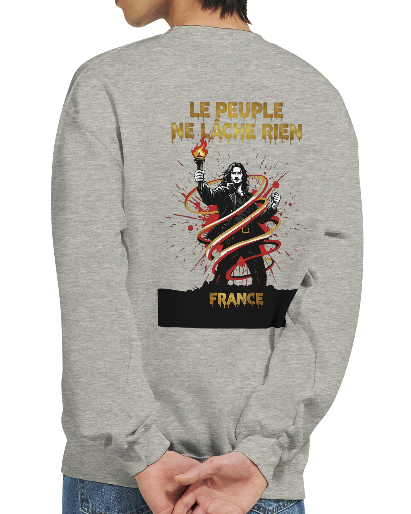 Sweat-shirt Homme 'Le Peuple Ne Lâche Rien' – Confort et Résistance