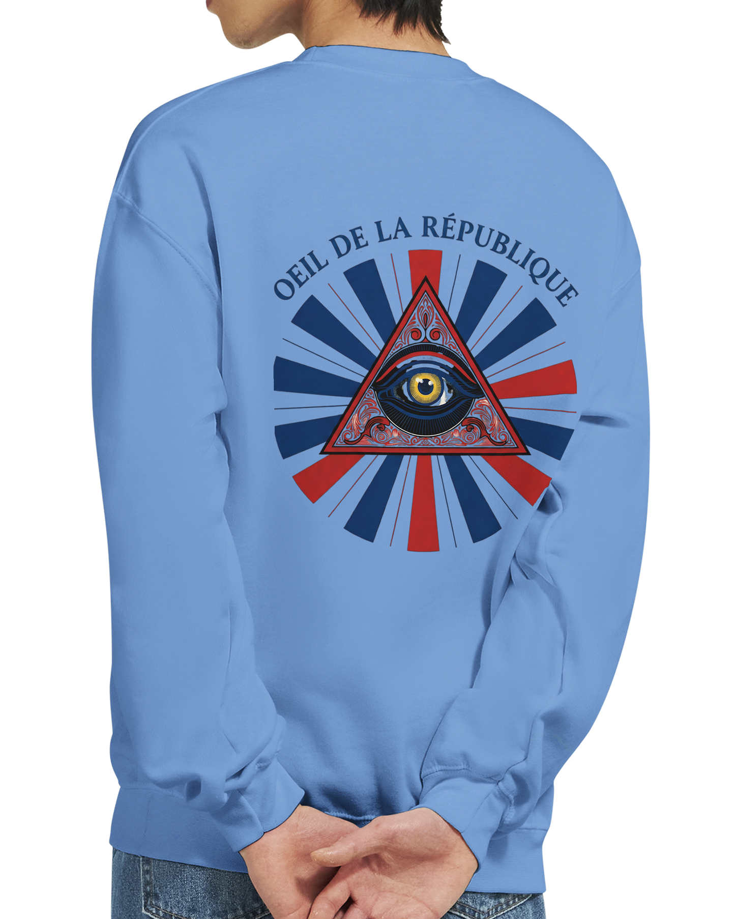 Sweat-shirt Homme Œil de la République - Confort Premium et Design Graphique