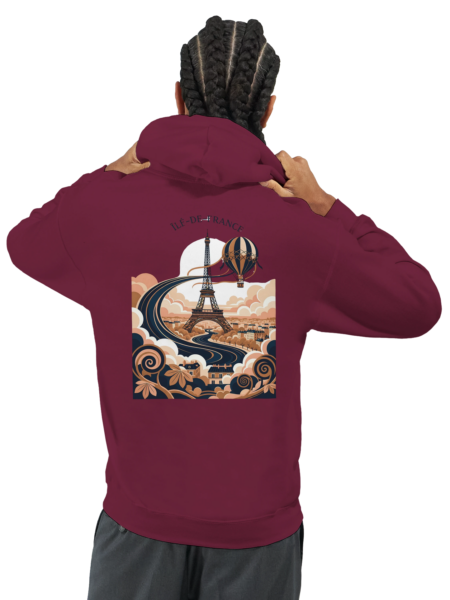 Sweat à Capuche Unisexe Île-de-France – Confort et Style Premium