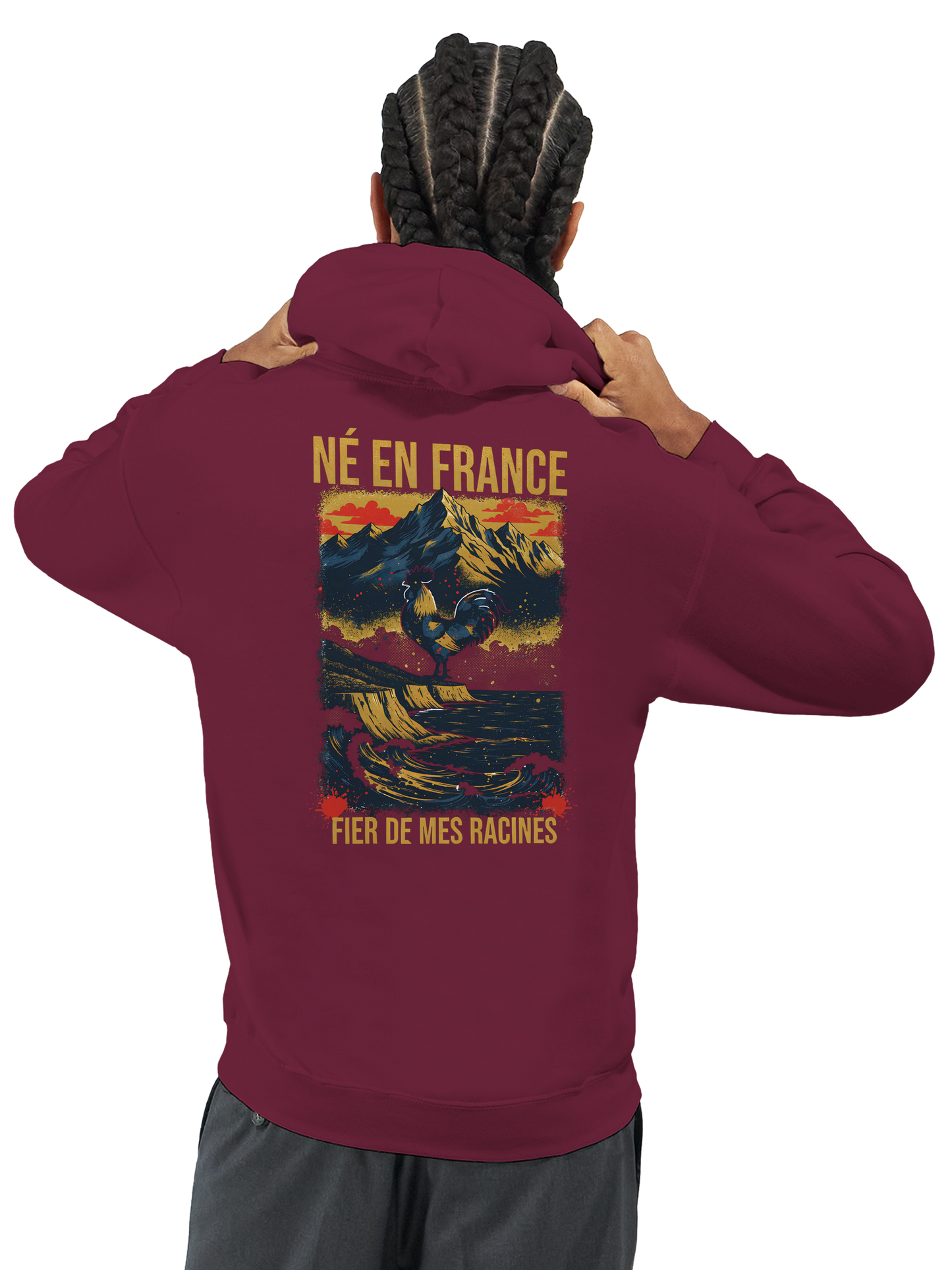 Sweat à Capuche Homme « Né en France » – Premium Confort et Style