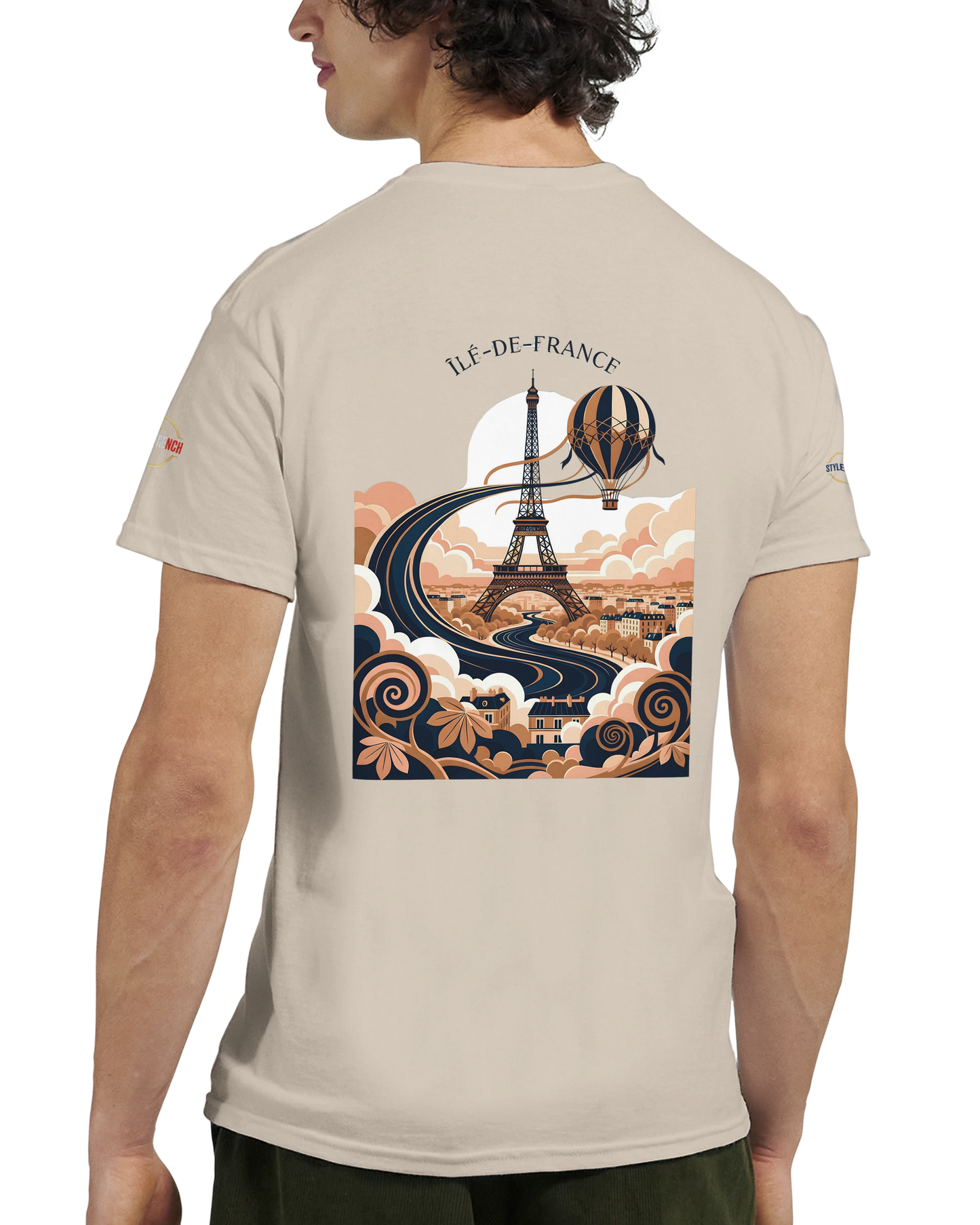 T-shirt Unisexe Île-de-France – Coton Épais à Coupe Classique