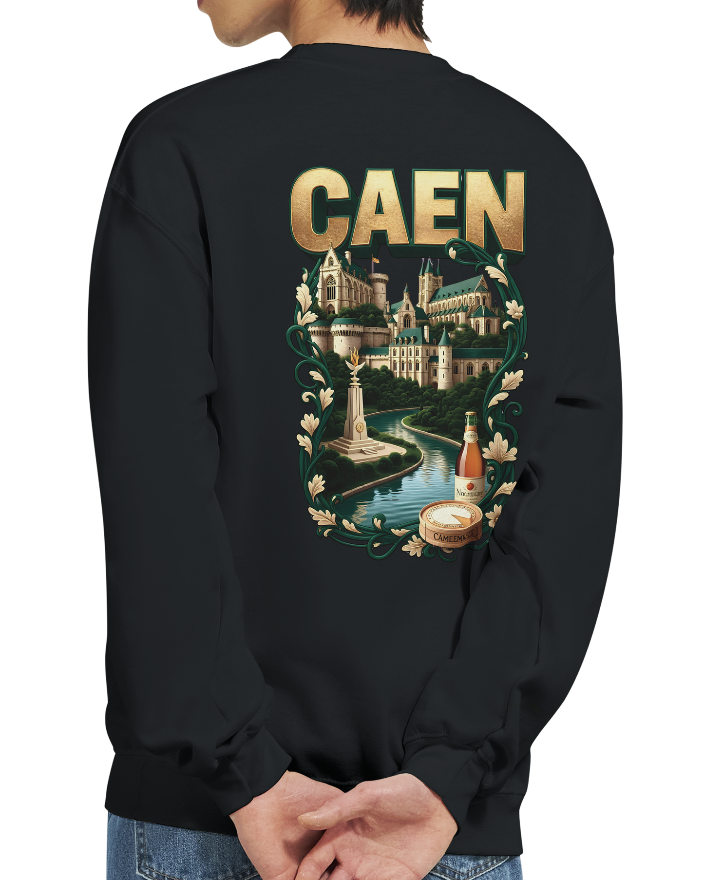 Sweat-shirt Unisexe Caen - Ville de France - Confort Classique