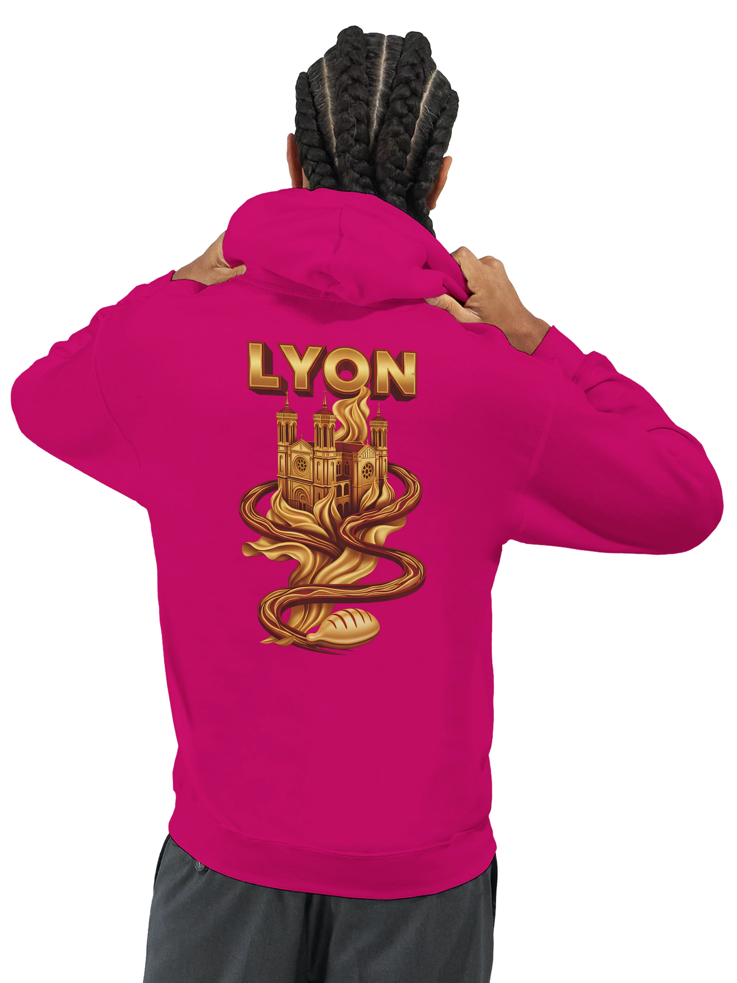 Sweat à Capuche Unisexe Lyon – Design Ville de France