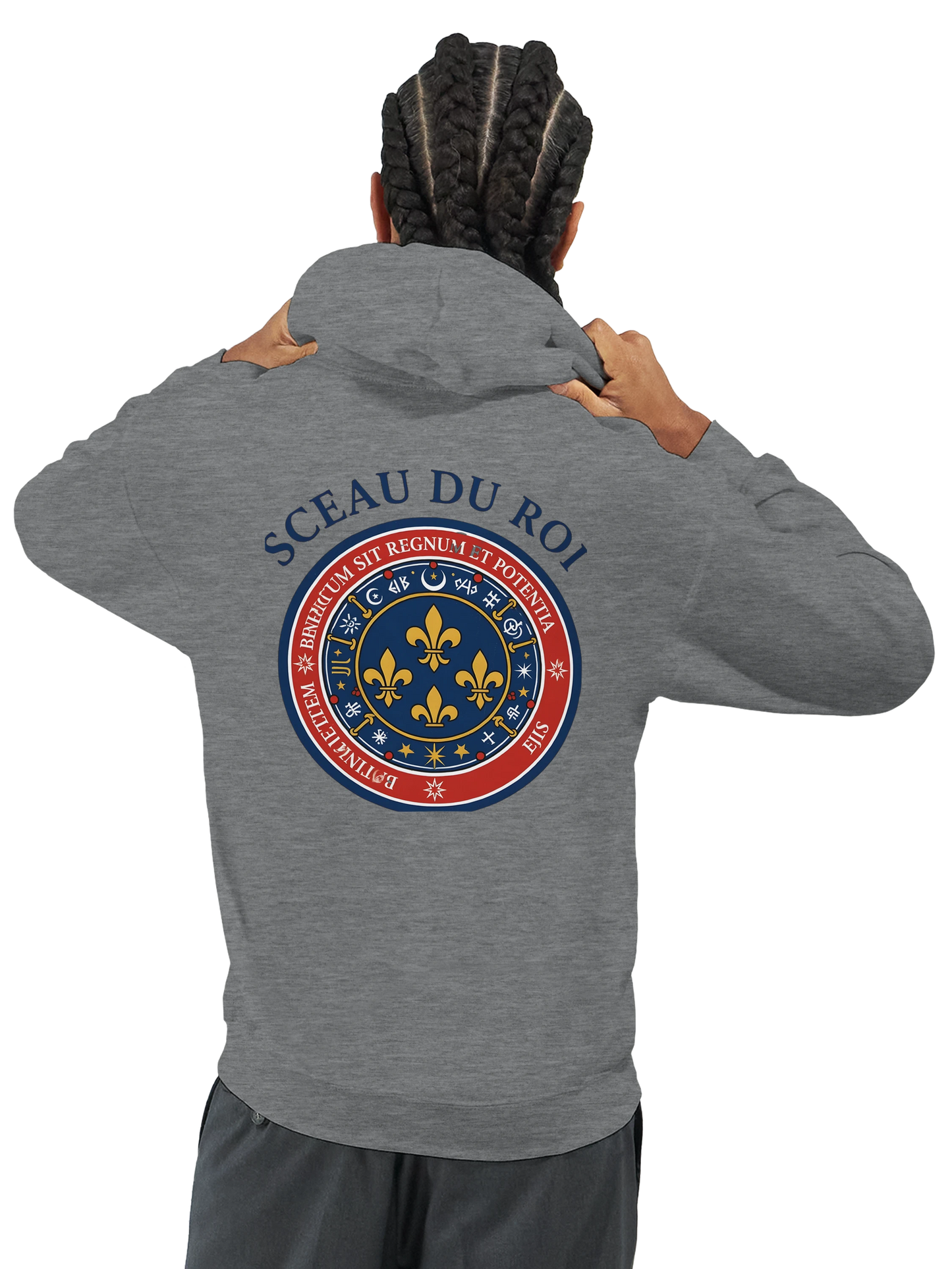 Sweat à capuche Le Sceau du Roi pour homme – Hoodie premium en coton mélangé
