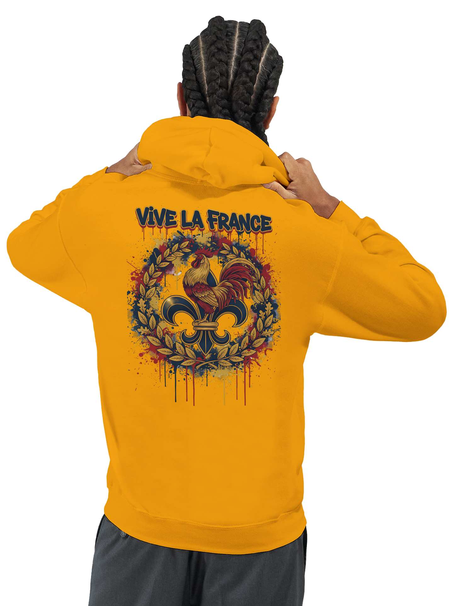 Sweat à Capuche Homme Vive la France – Confort et Style Tricolore