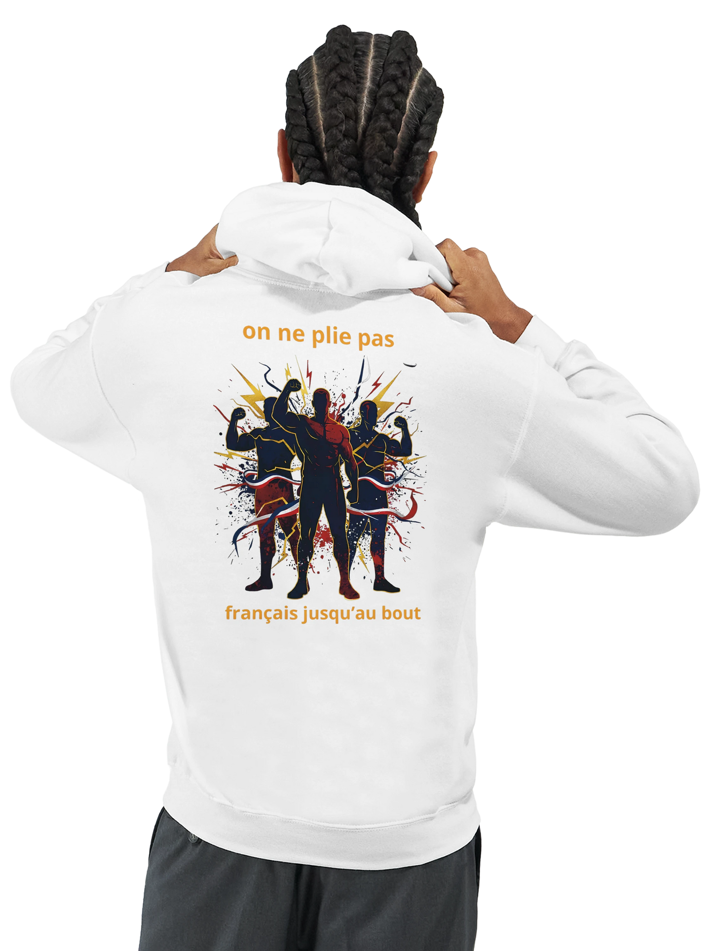 Sweat à capuche homme - Français jusqu'au bout - Confort premium