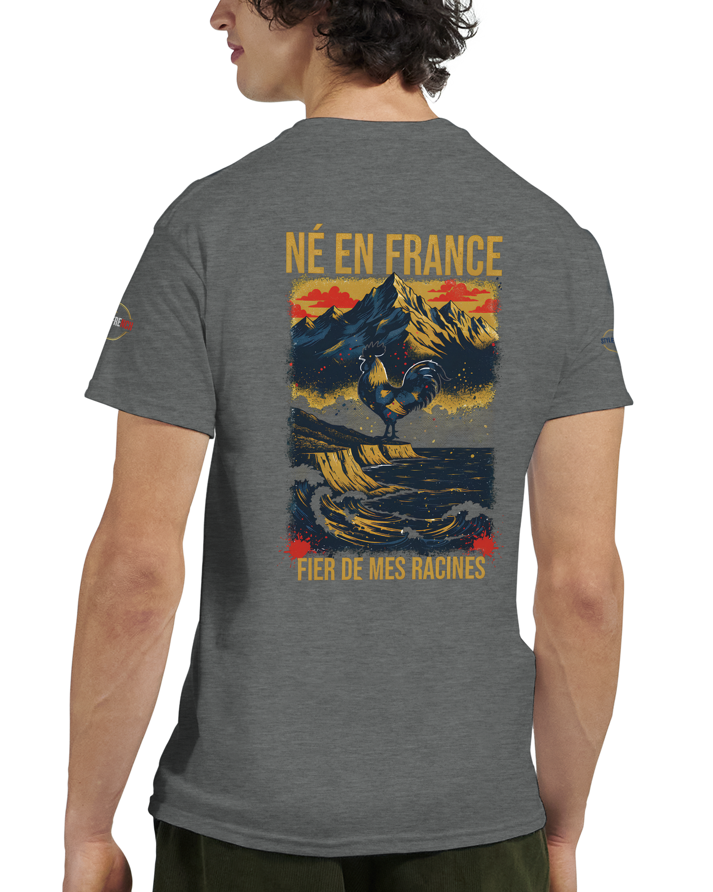 T-Shirt Premium 'Né en France' – Coton Épais à Coupe Classique