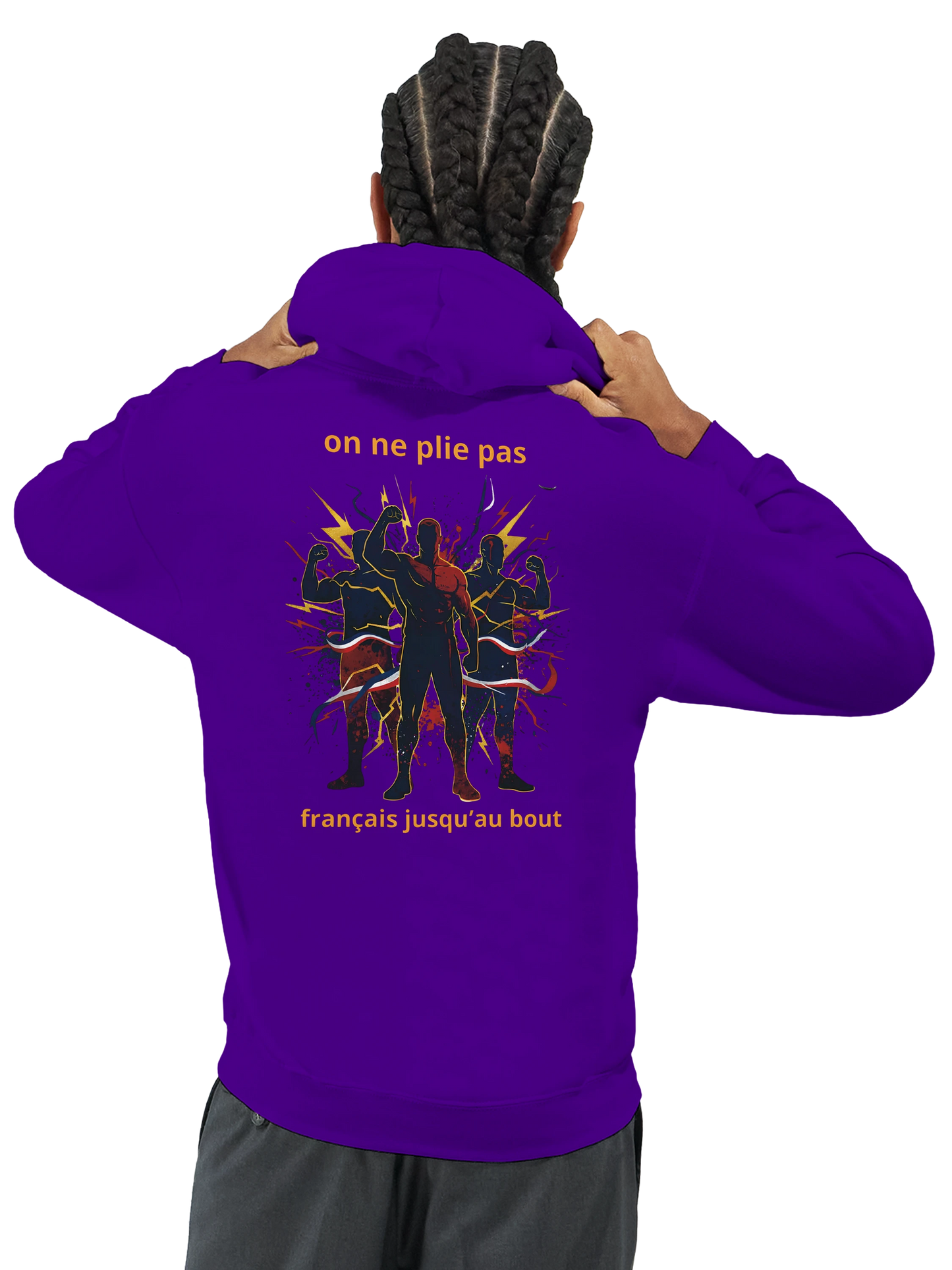 Sweat à capuche homme - Français jusqu'au bout - Confort premium