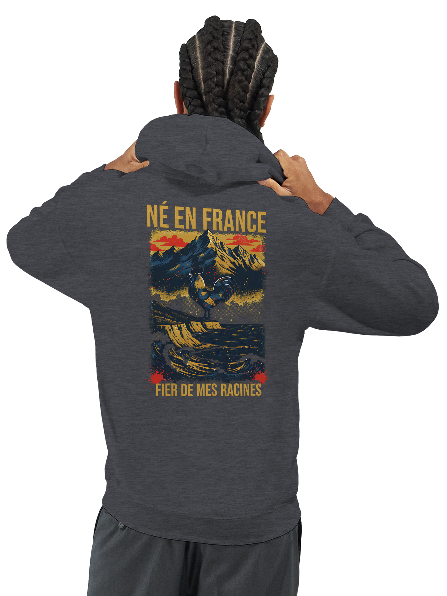 Sweat à Capuche Homme « Né en France » – Premium Confort et Style