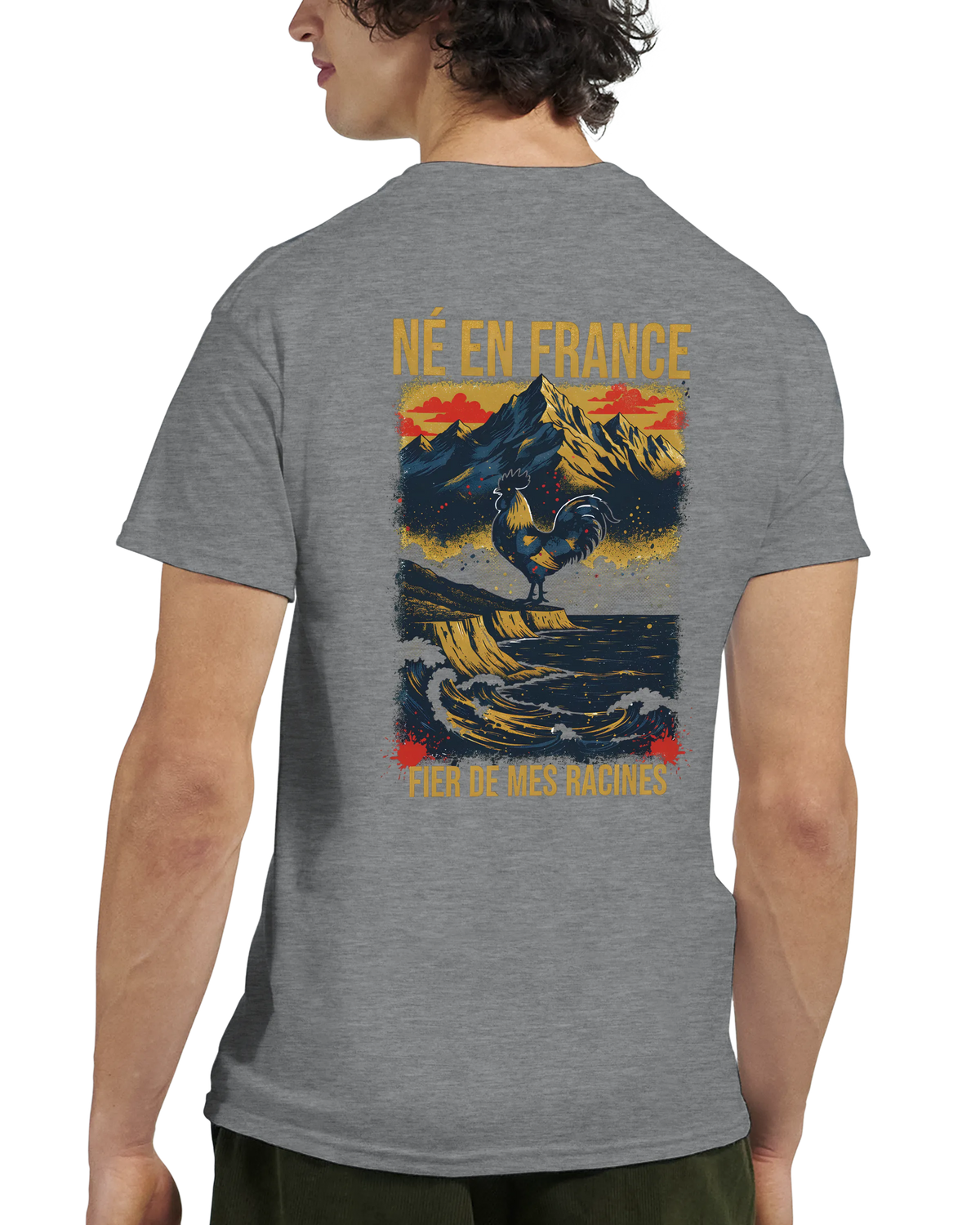 T-Shirt Premium 'Né en France' – Coton Épais à Coupe Classique