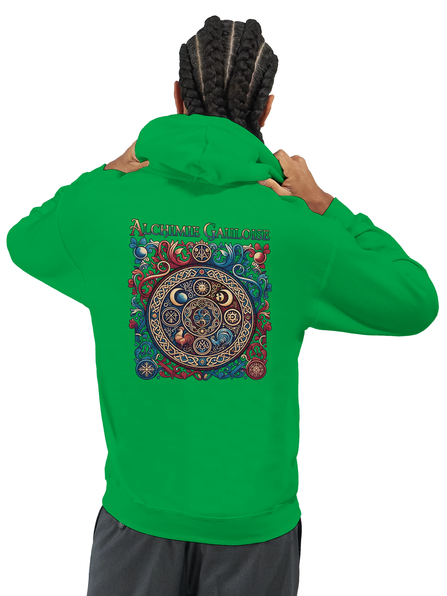 Sweat à capuche homme Alchimie Gauloise – Hoodie premium en coton mélangé