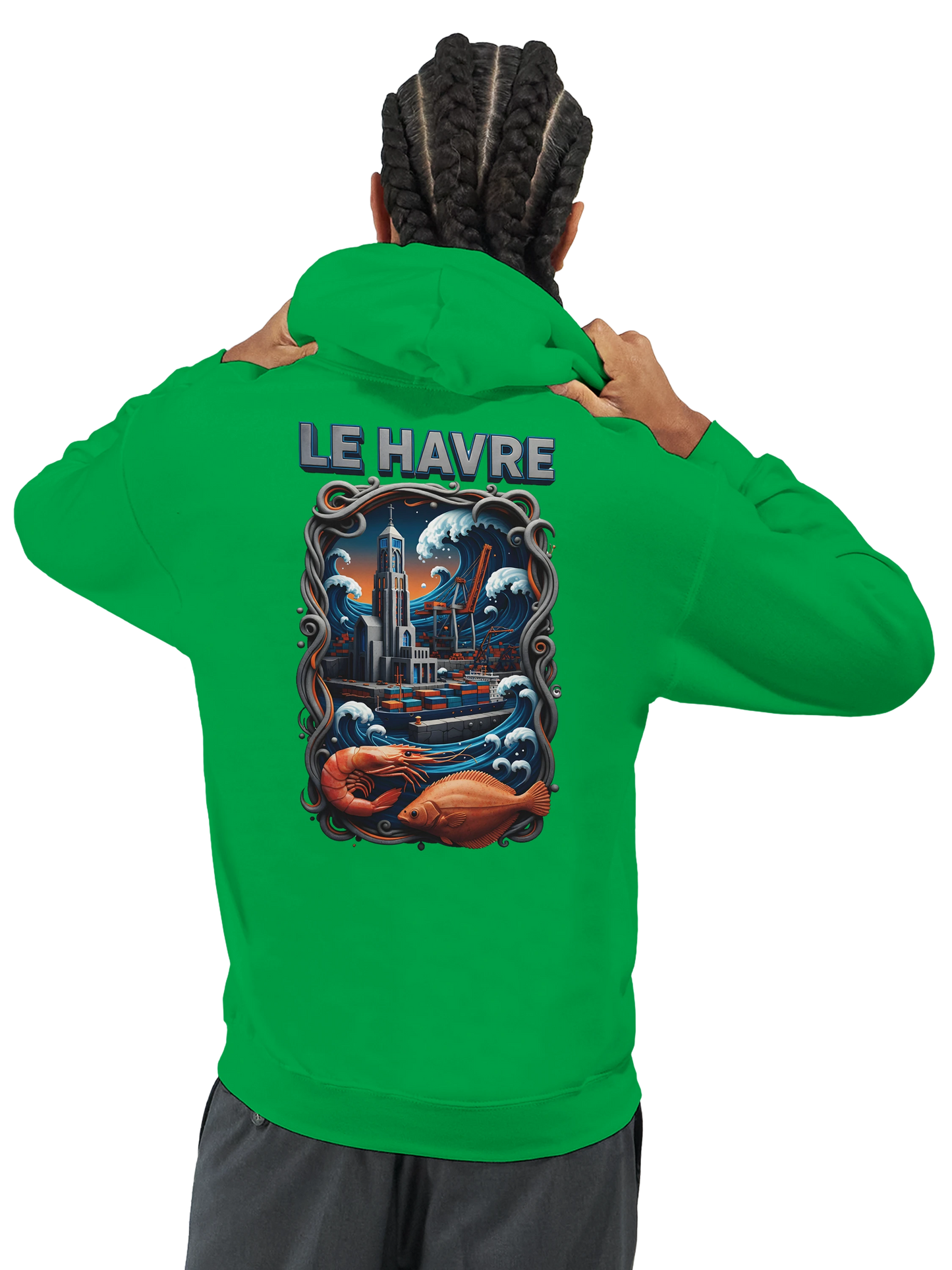 Sweat à Capuche Unisexe Le Havre – Hoodie Confortable et Résistant
