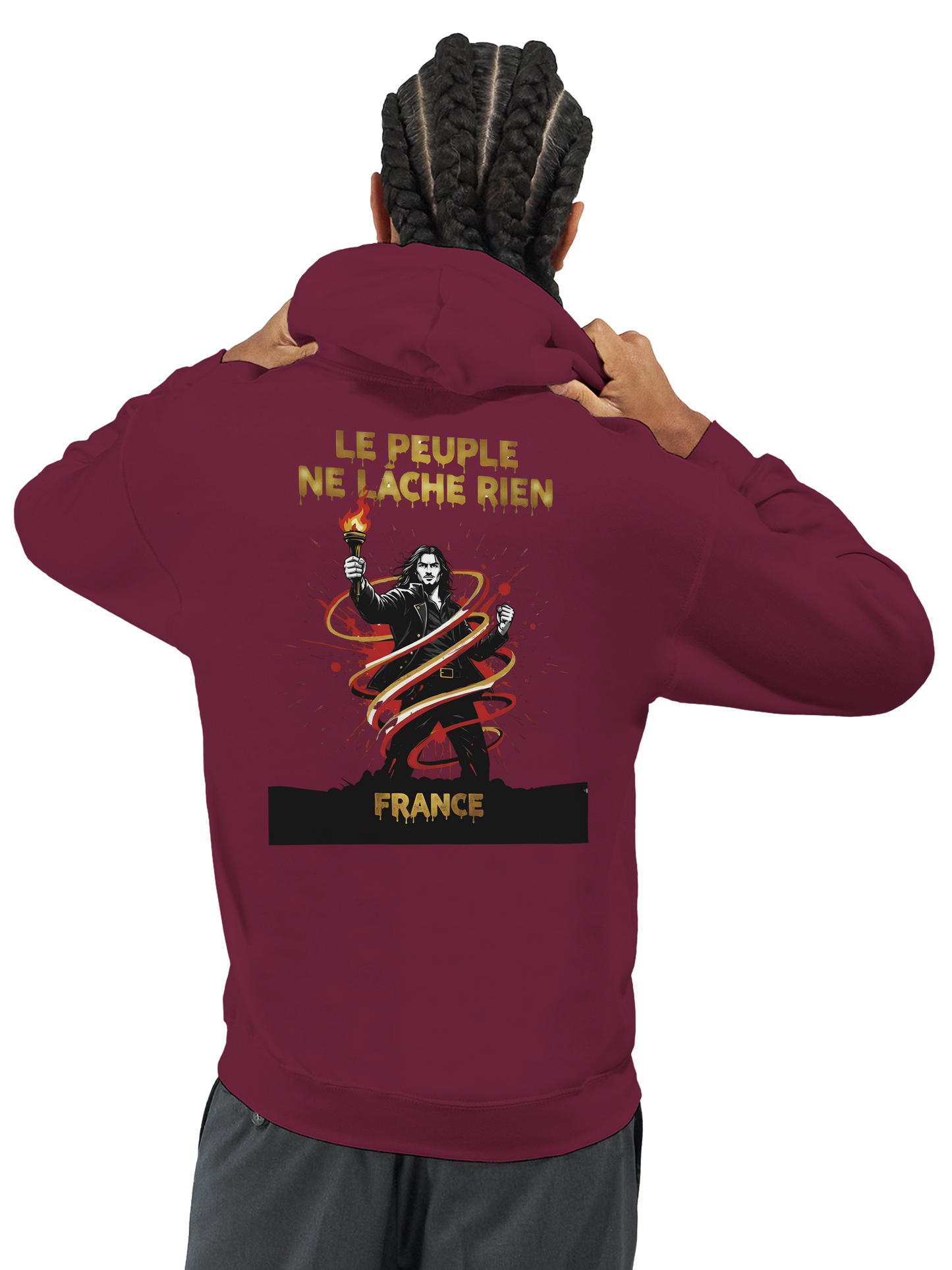 Sweat à Capuche Homme "Le Peuple Ne Lâche Rien" – Confort Premium
