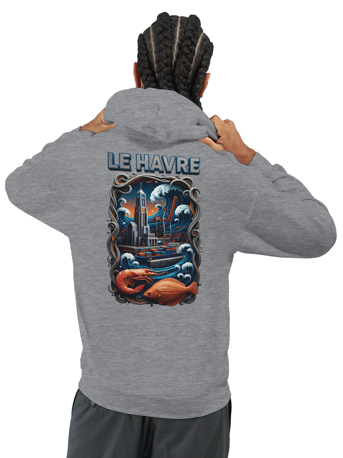 Sweat à Capuche Unisexe Le Havre – Hoodie Confortable et Résistant
