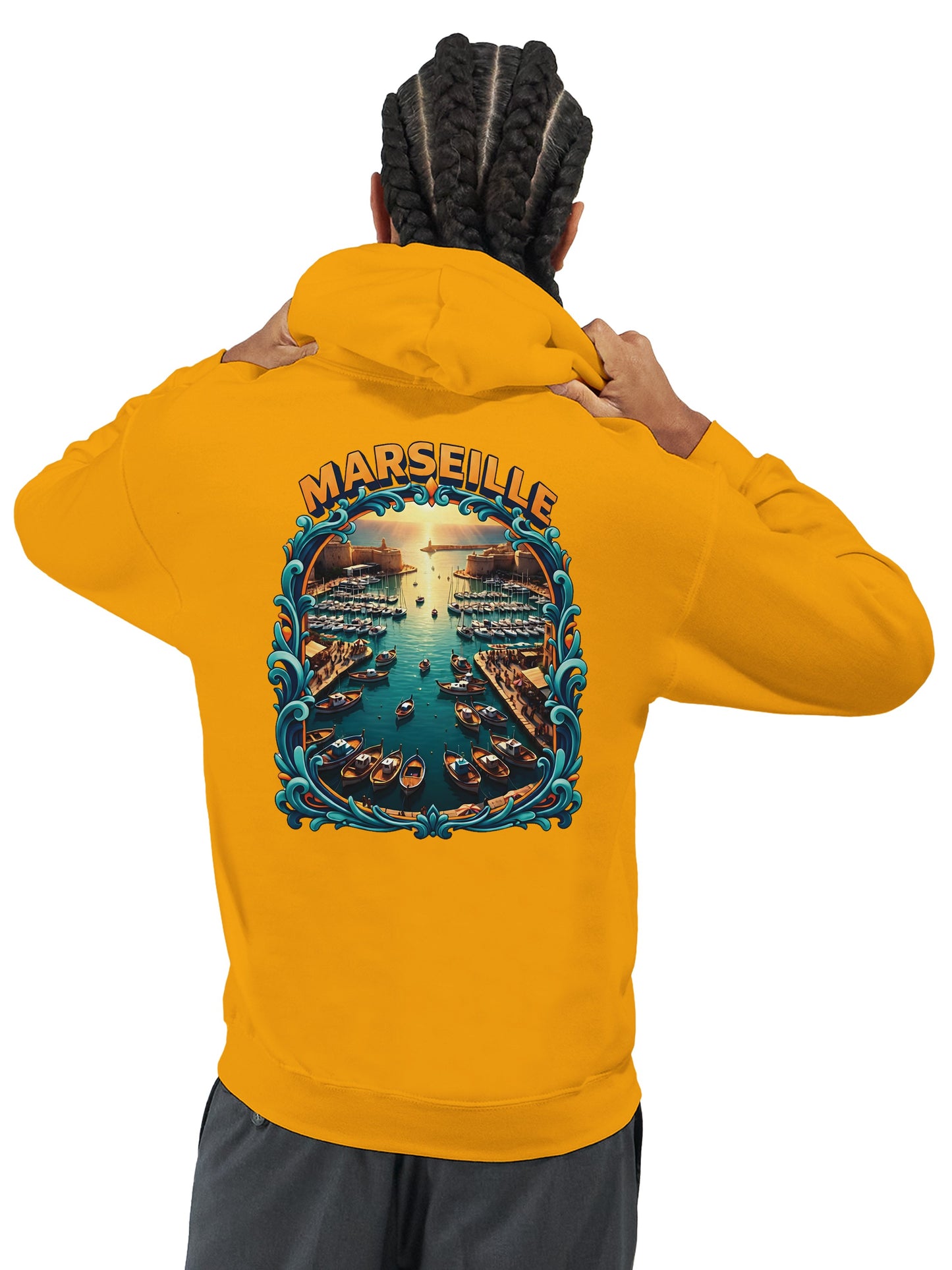 Sweat à capuche unisexe Marseille – Hoodie premium en coton mélangé