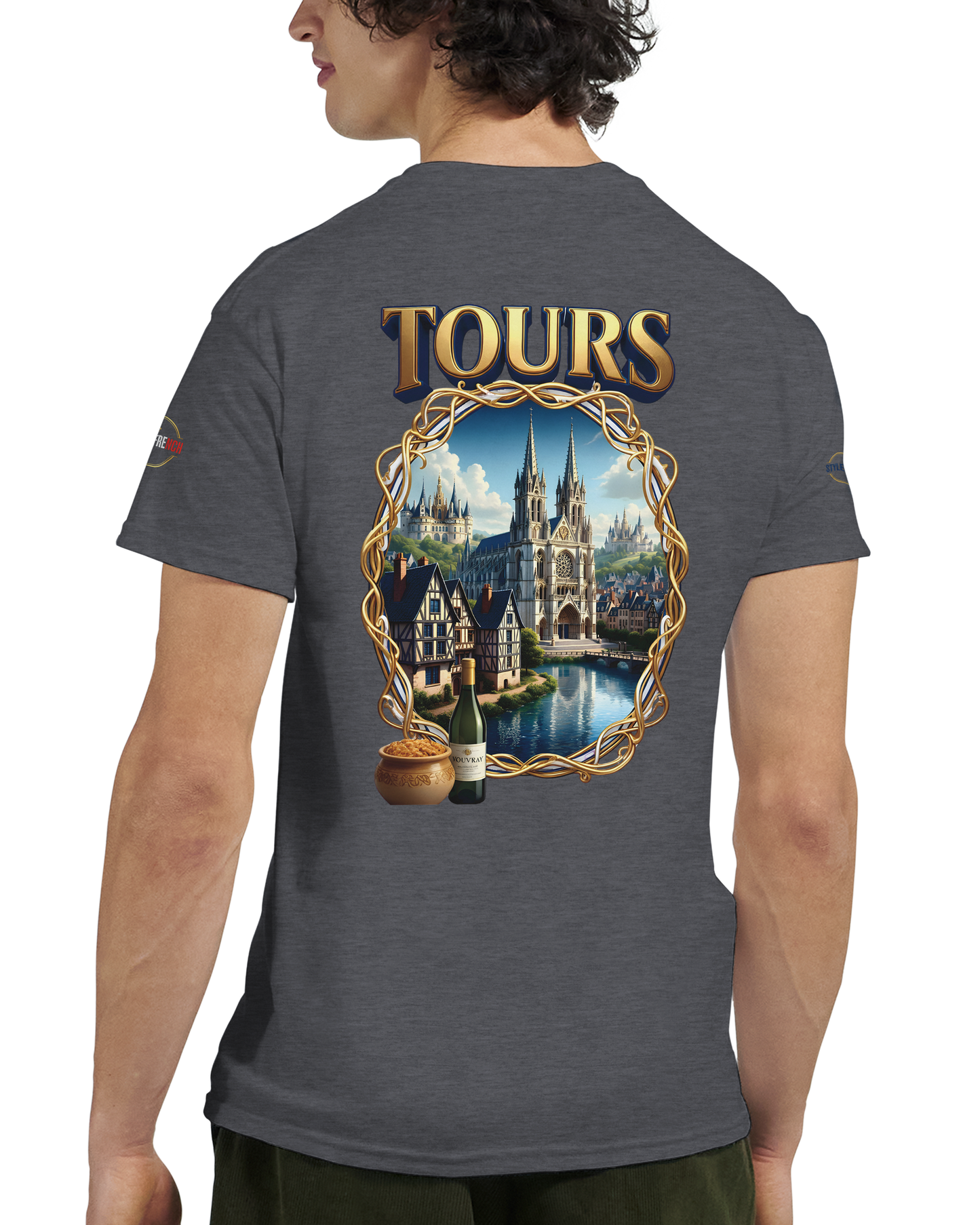 T-shirt Unisexe Tours Ville de France – Coton Épais Premium