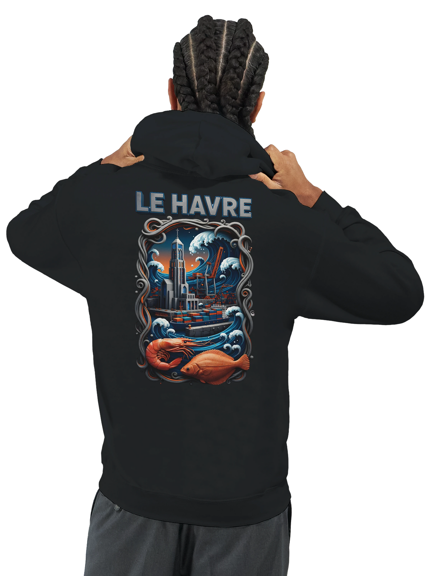 Sweat à Capuche Unisexe Le Havre – Hoodie Confortable et Résistant