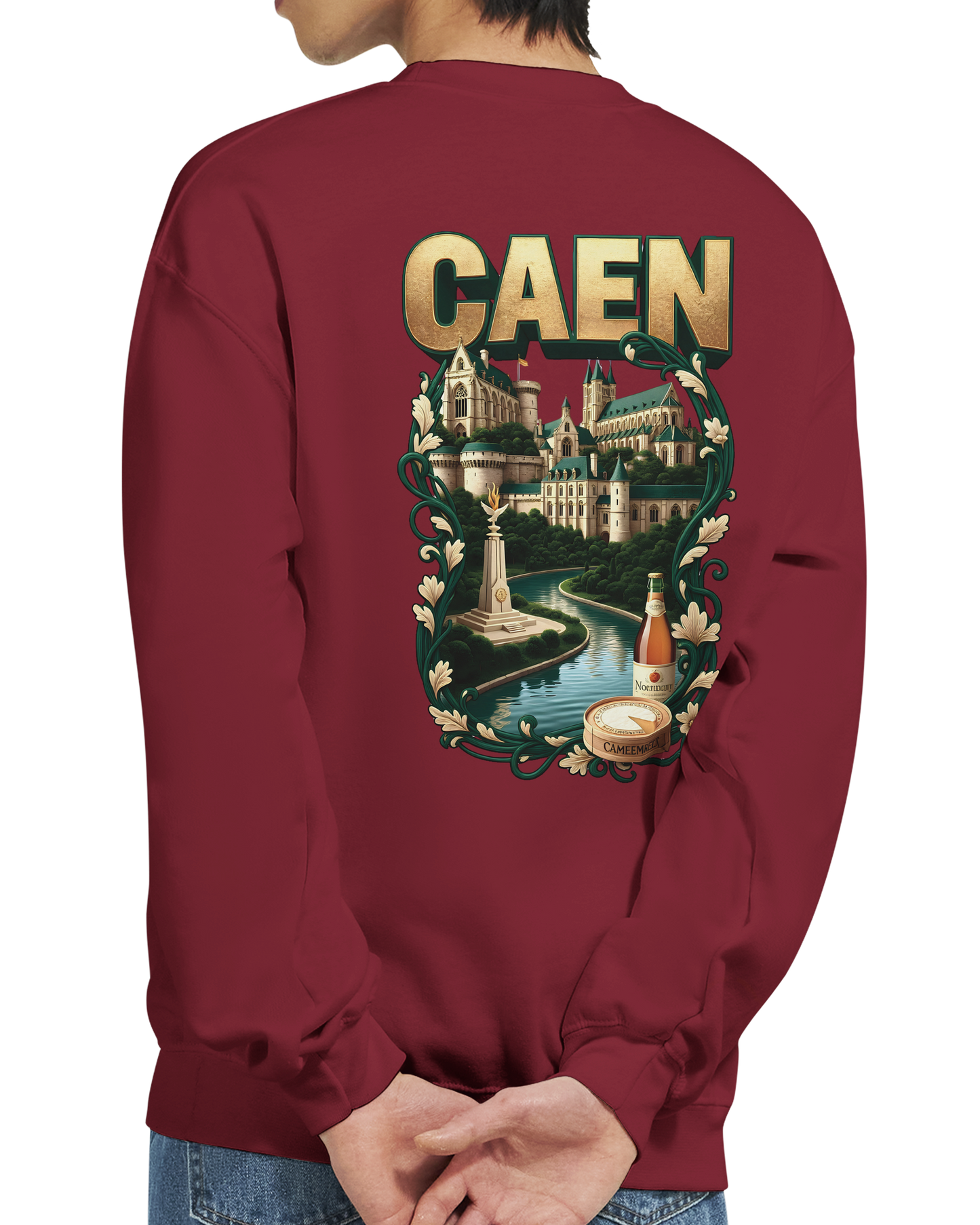 Sweat-shirt Unisexe Caen - Ville de France - Confort Classique