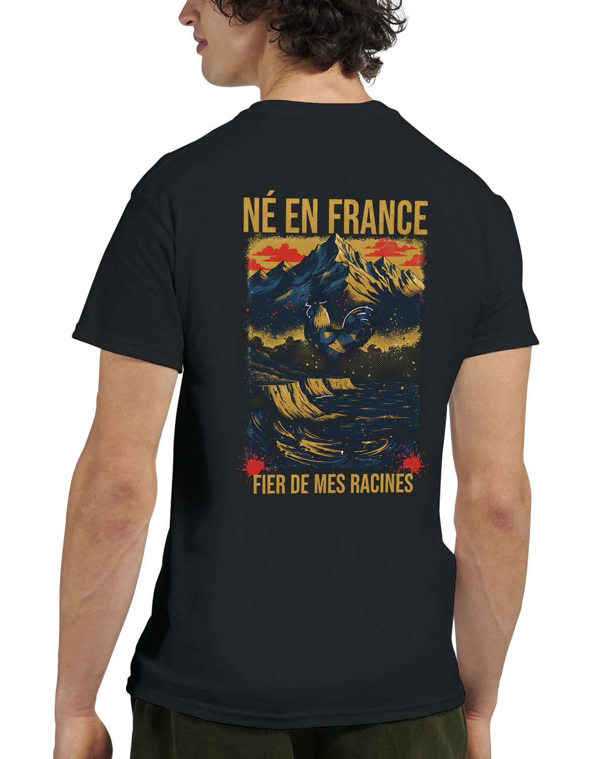 T-Shirt Premium 'Né en France' – Coton Épais à Coupe Classique