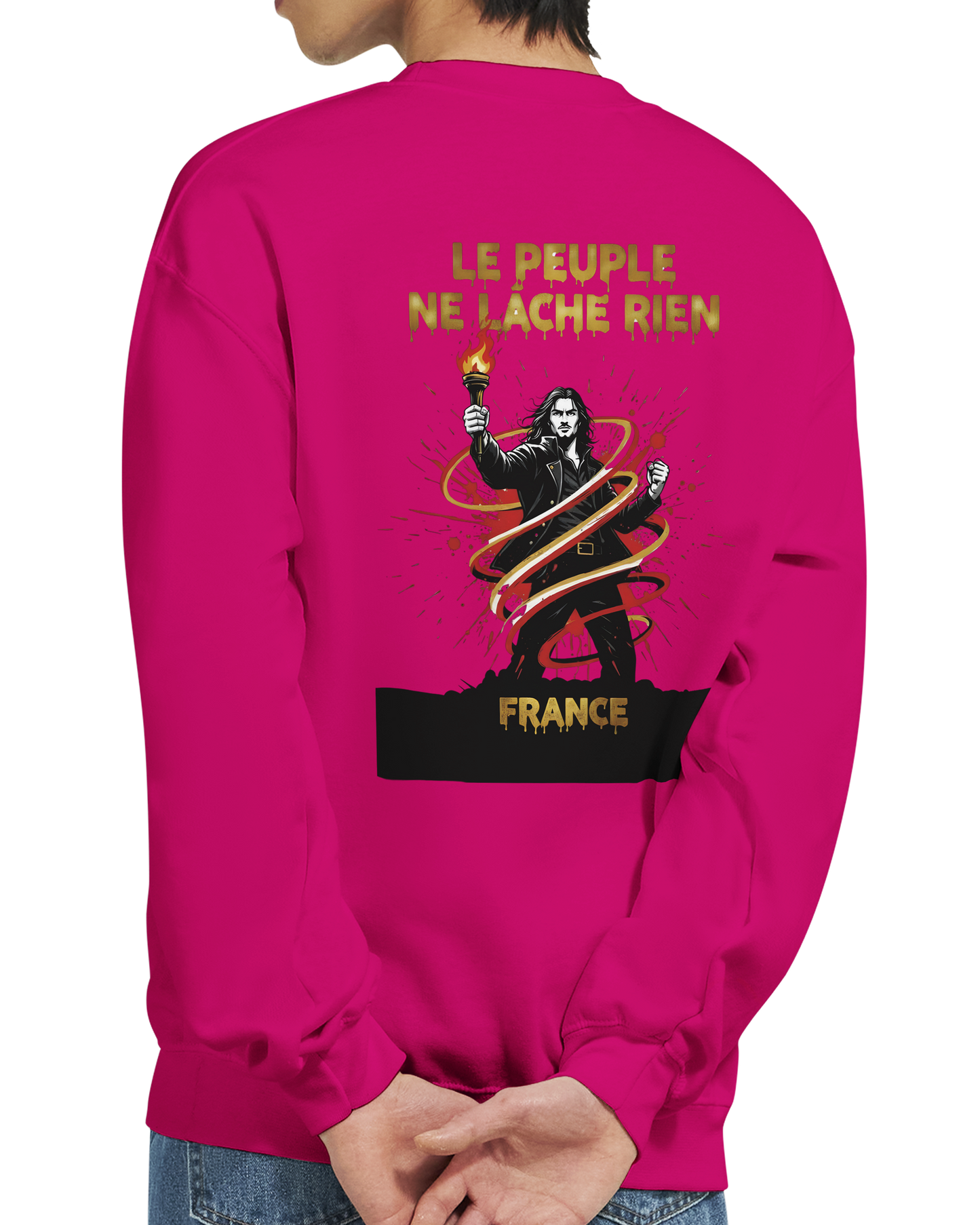 Sweat-shirt Homme 'Le Peuple Ne Lâche Rien' – Confort et Résistance