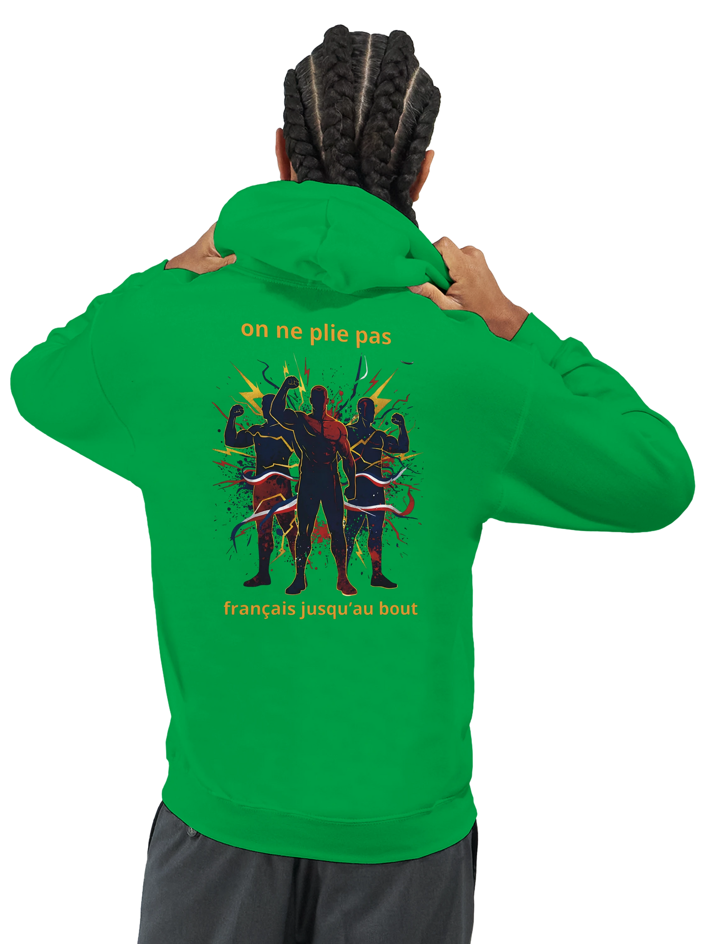 Sweat à capuche homme - Français jusqu'au bout - Confort premium
