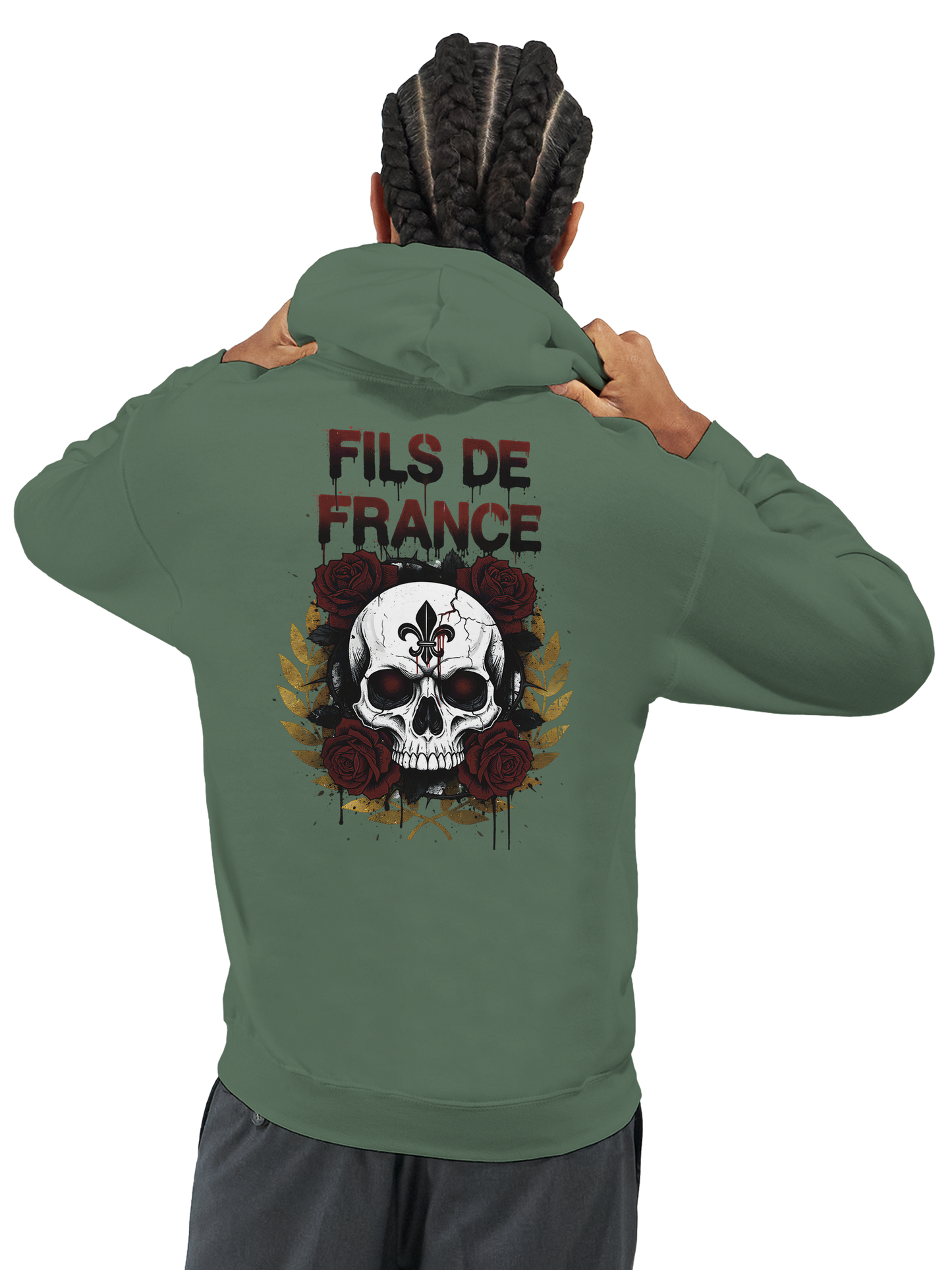 Sweat à capuche homme Fils de France – Hoodie premium en coton mélangé