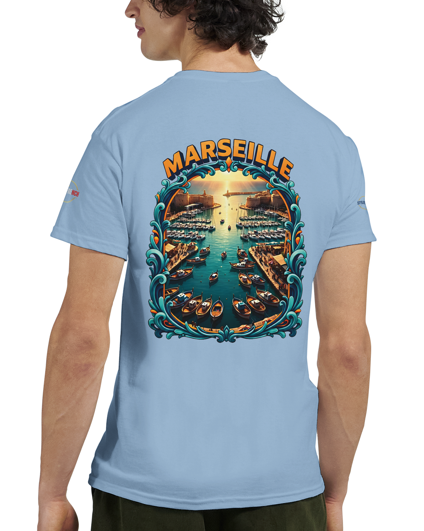 T-shirt Unisexe Marseille – Coton Épais à Coupe Classique
