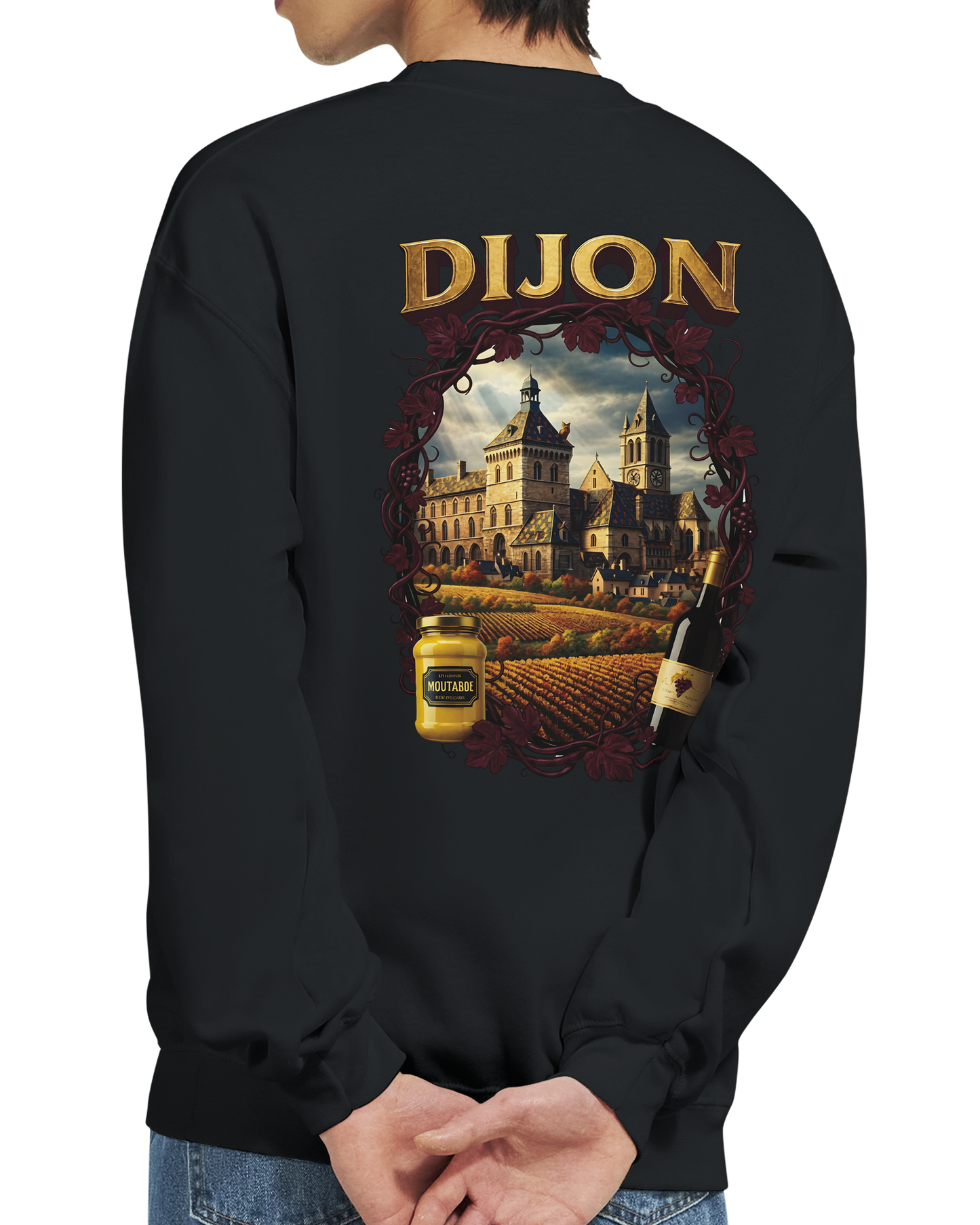 Sweat-shirt Unisexe Dijon – Ville de France – Coupe Classique Confortable