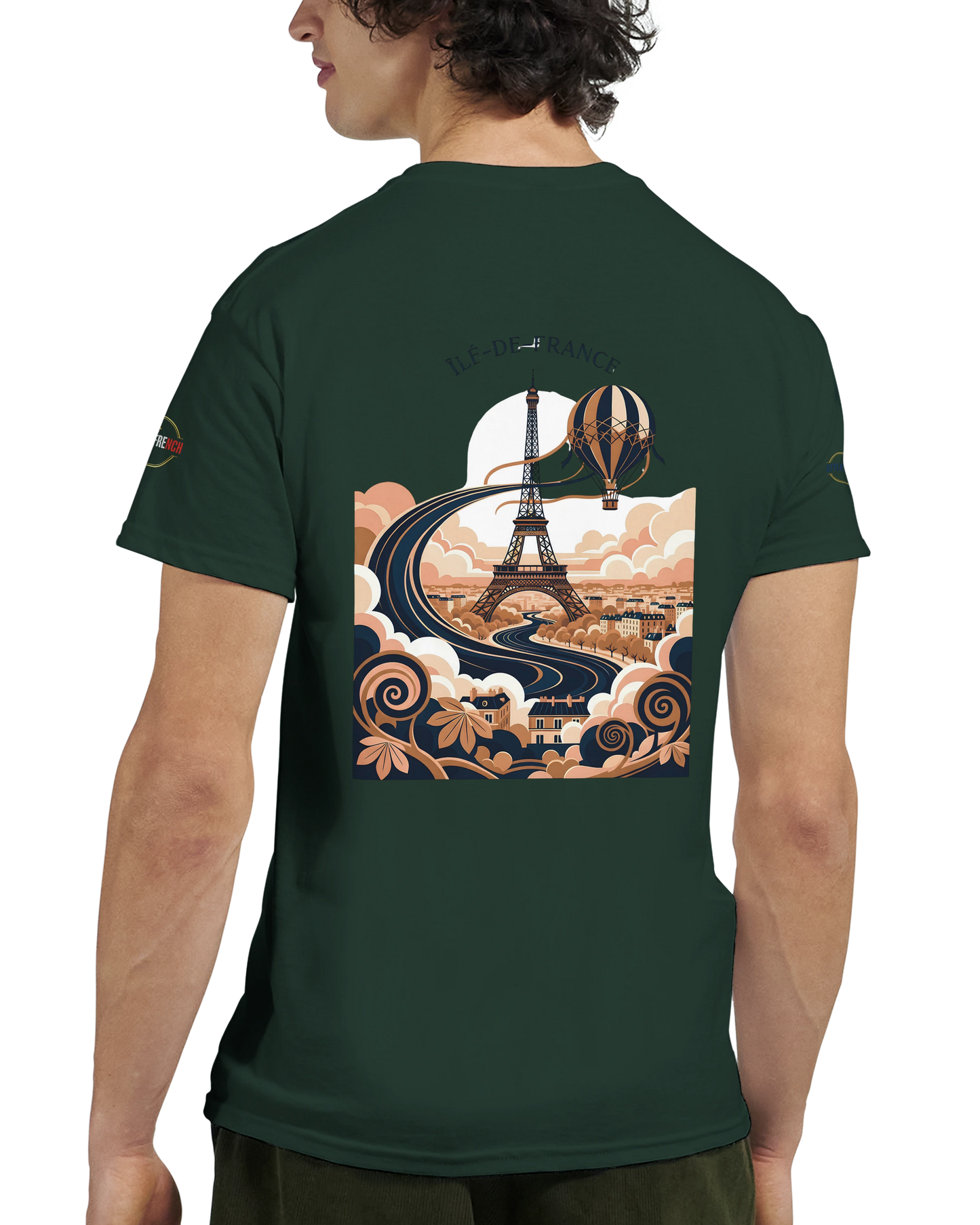 T-shirt Unisexe Île-de-France – Coton Épais à Coupe Classique
