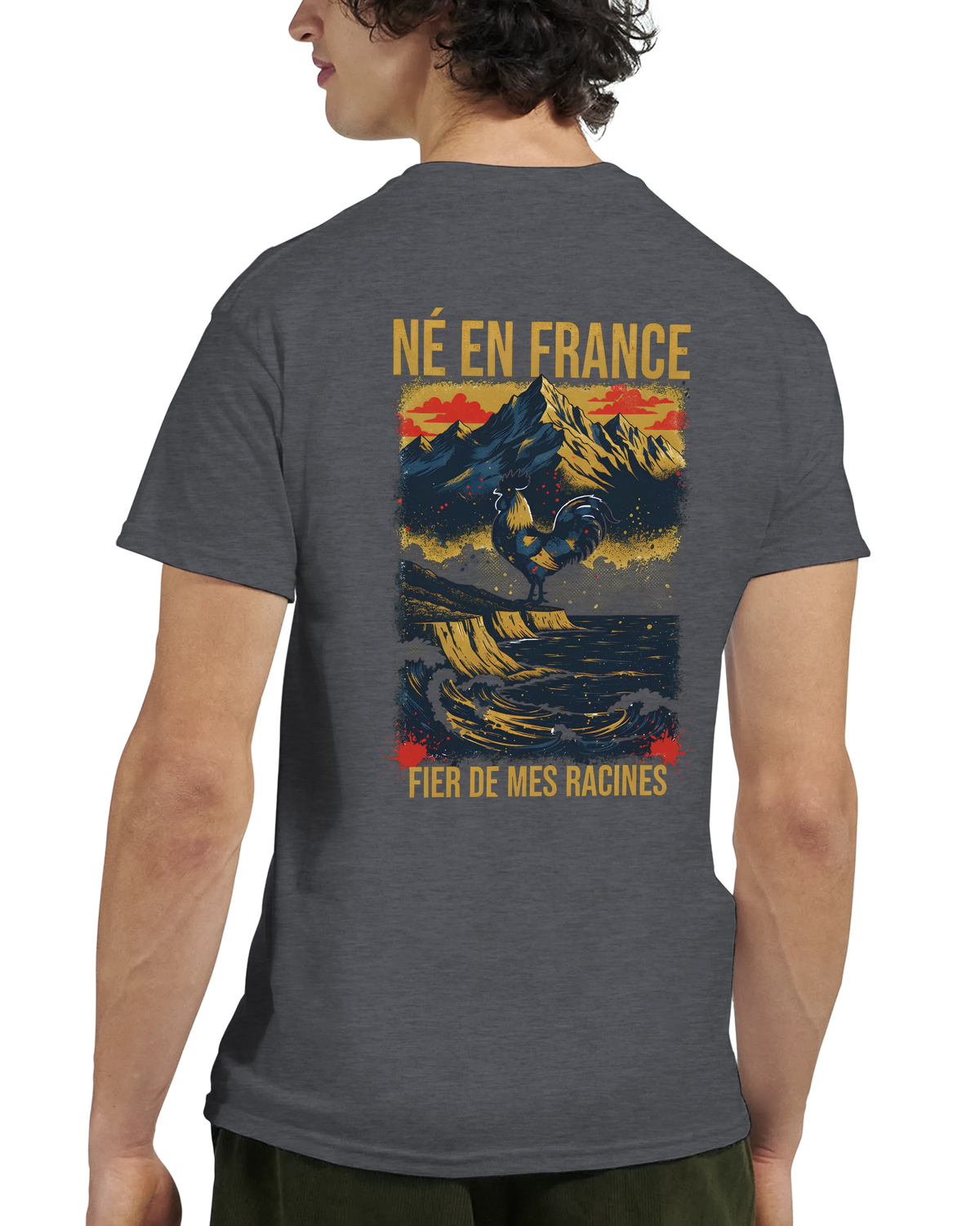 T-Shirt Premium 'Né en France' – Coton Épais à Coupe Classique
