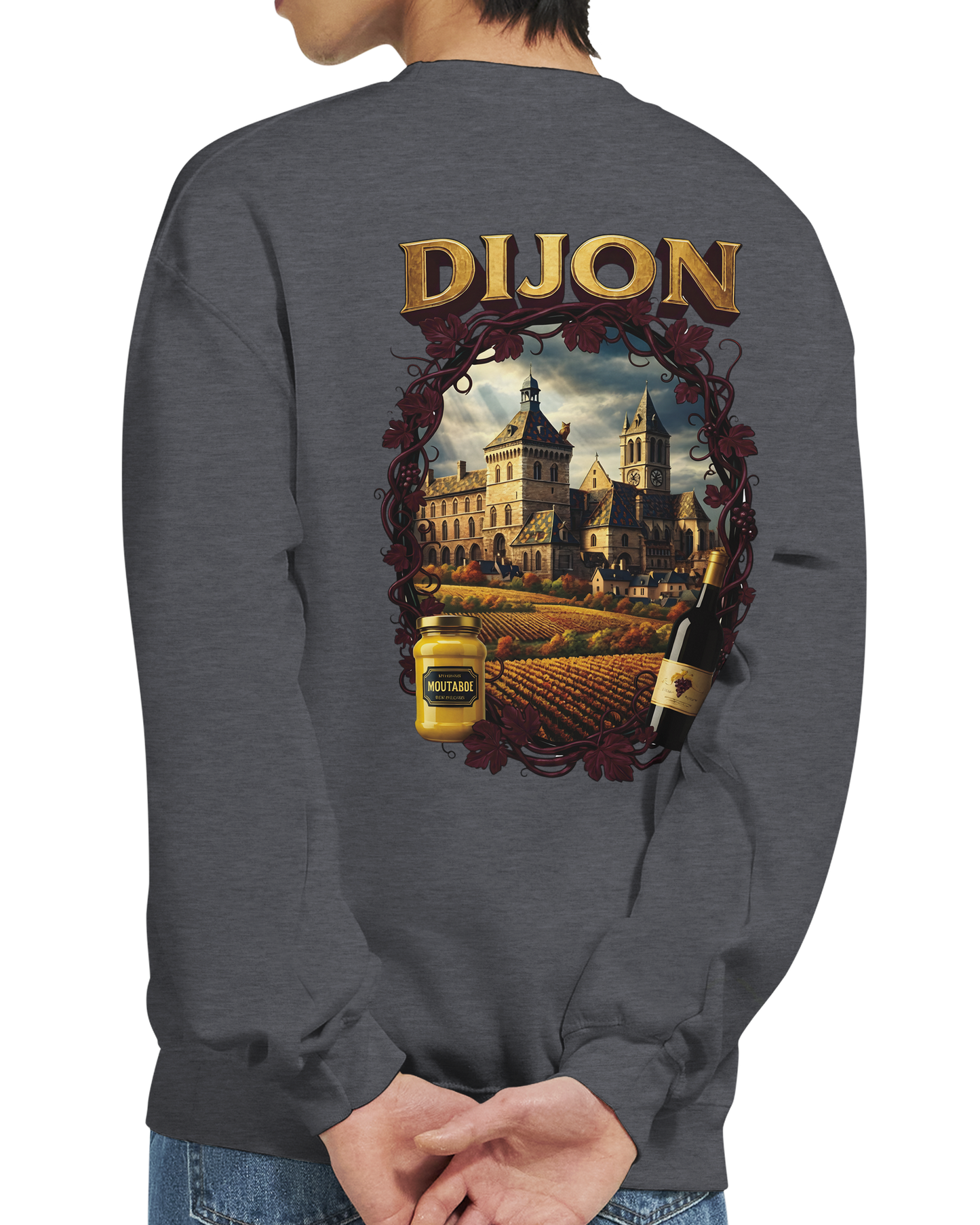 Sweat-shirt Unisexe Dijon – Ville de France – Coupe Classique Confortable