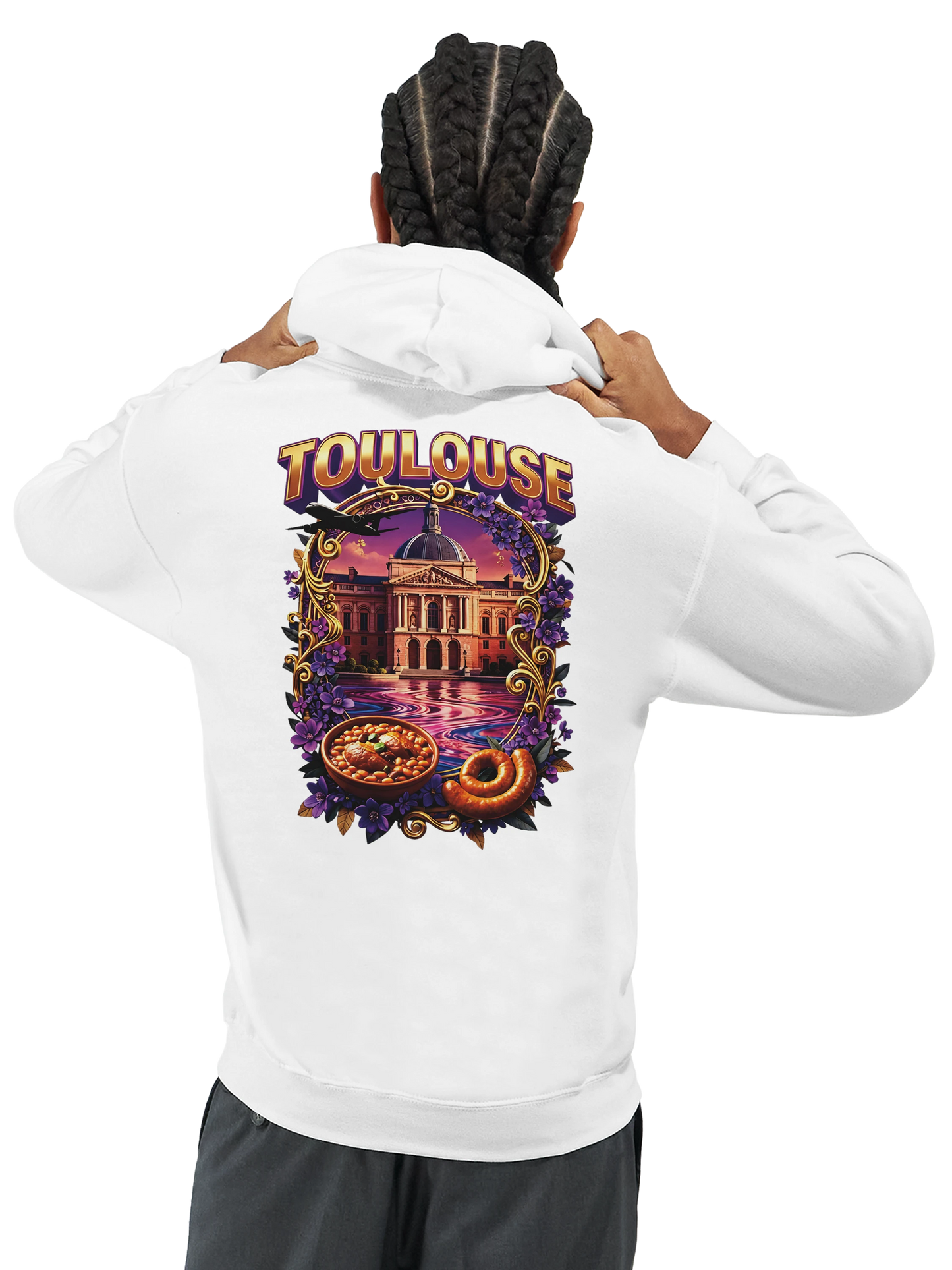 Sweat à Capuche Unisexe Toulouse – Ville de France – Confort Premium