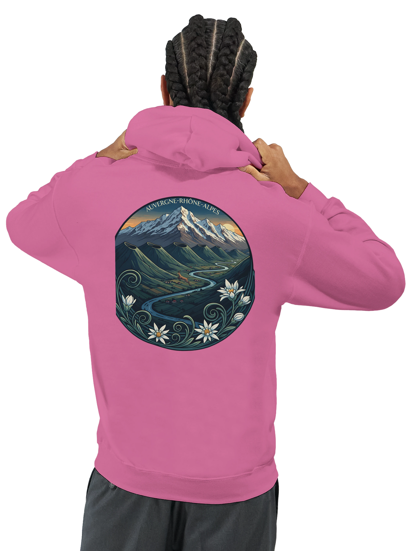 Sweat à capuche unisexe Auvergne-Rhône-Alpes – Confort et style régional