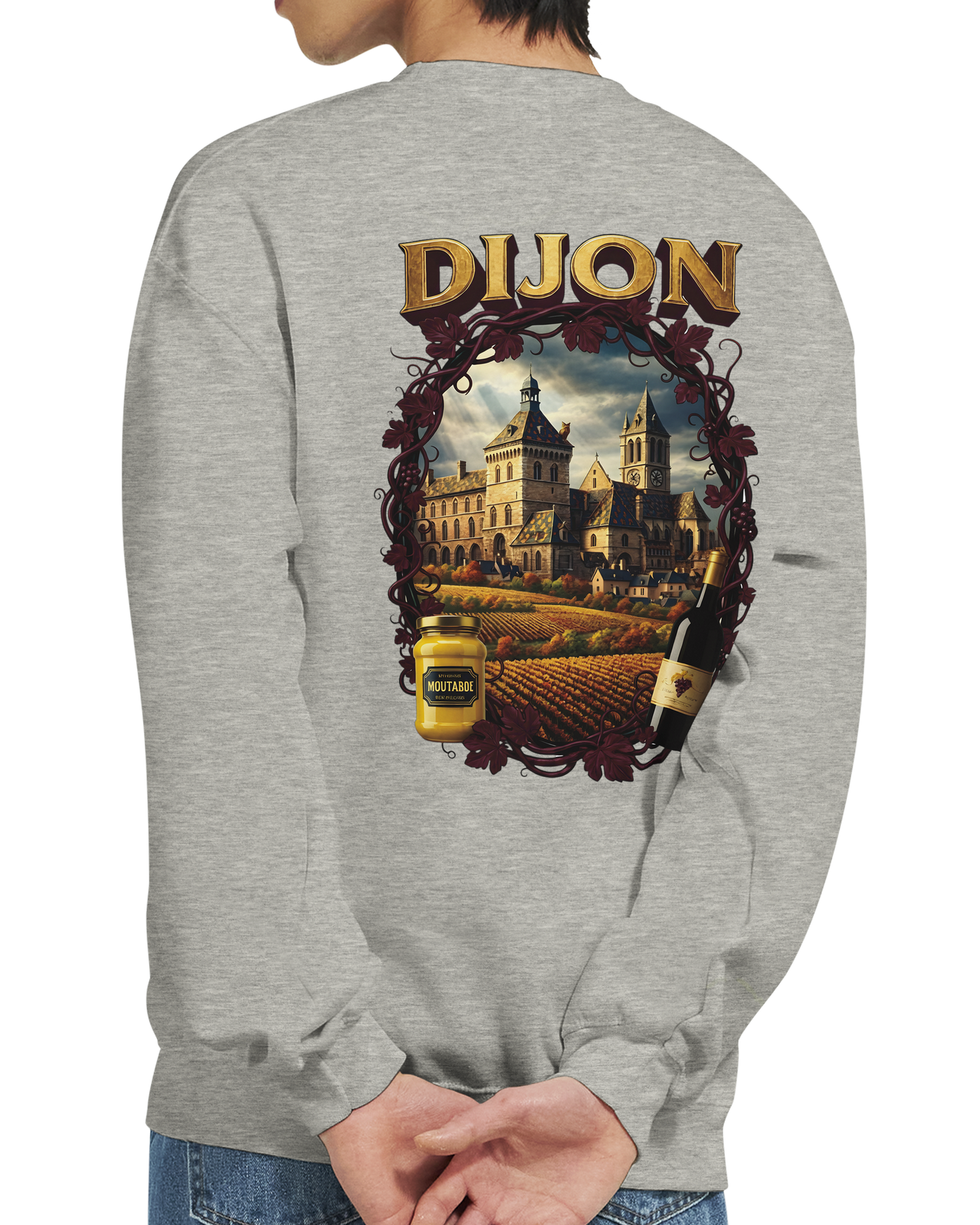 Sweat-shirt Unisexe Dijon – Ville de France – Coupe Classique Confortable