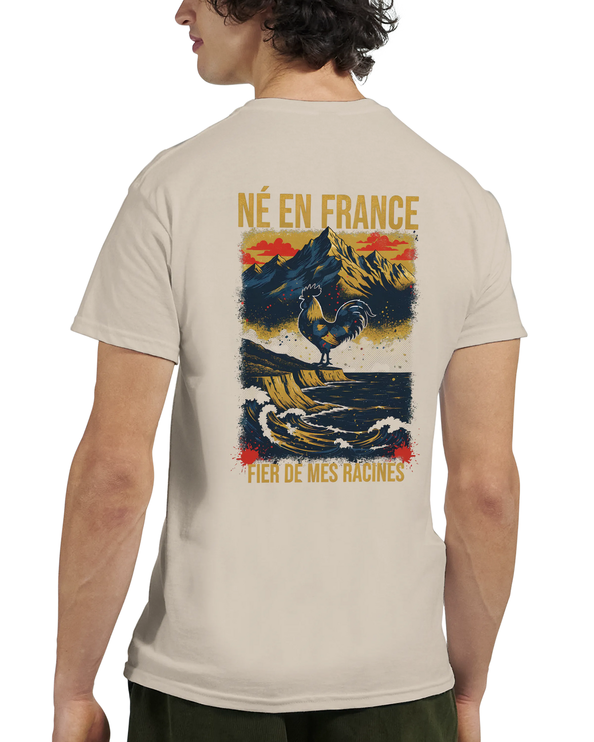 T-Shirt Premium 'Né en France' – Coton Épais à Coupe Classique