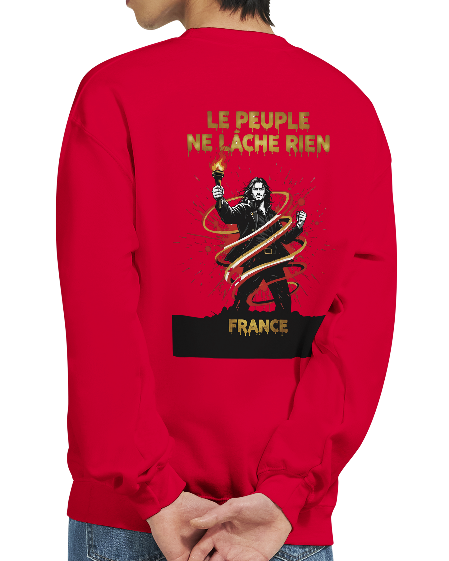 Sweat-shirt Homme 'Le Peuple Ne Lâche Rien' – Confort et Résistance
